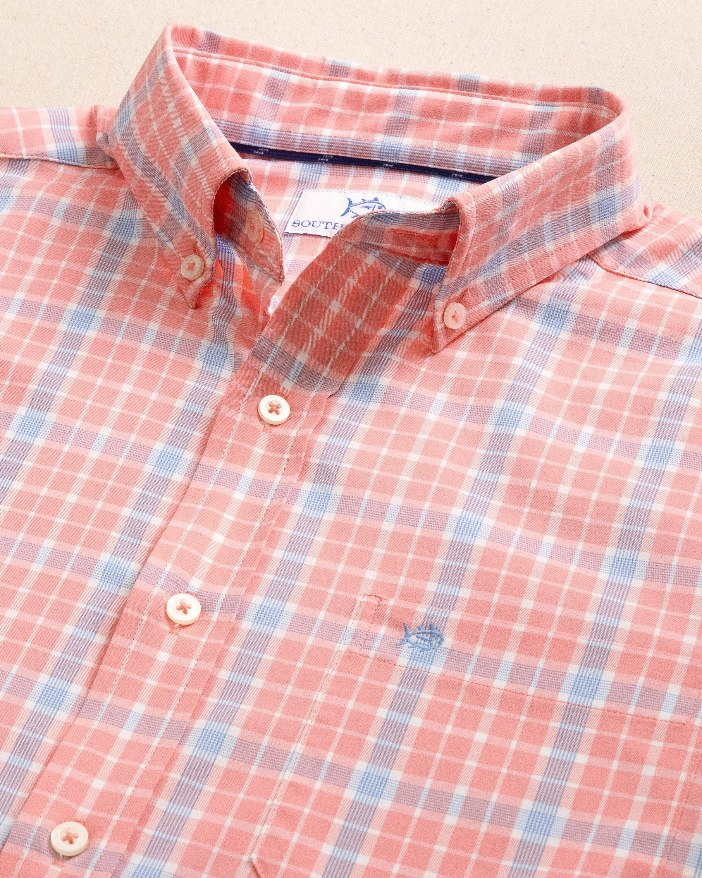 Beckenham Plaid Intercoastal Long Sleeve Sport Shirt