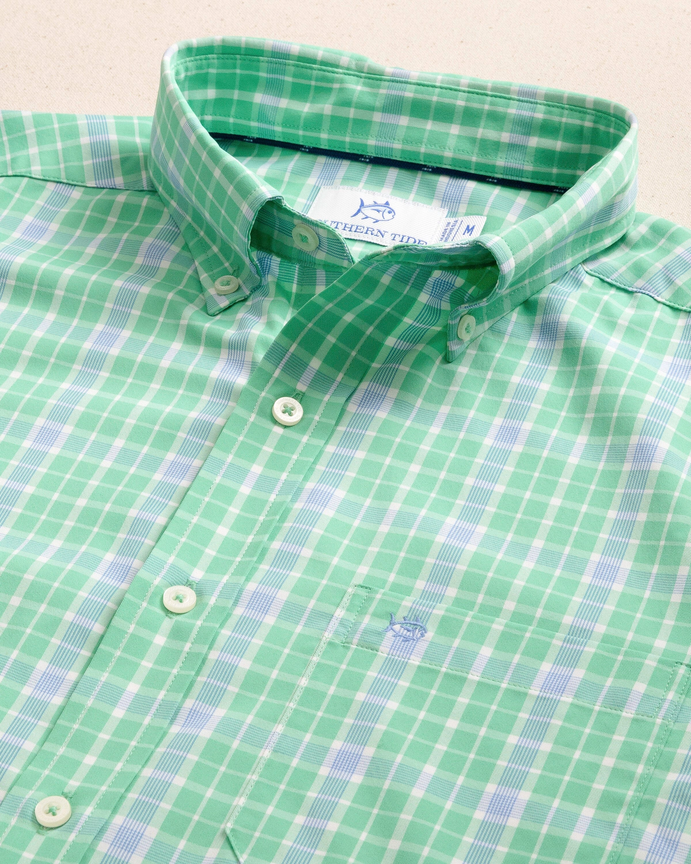 Beckenham Plaid Intercoastal Long Sleeve Sport Shirt