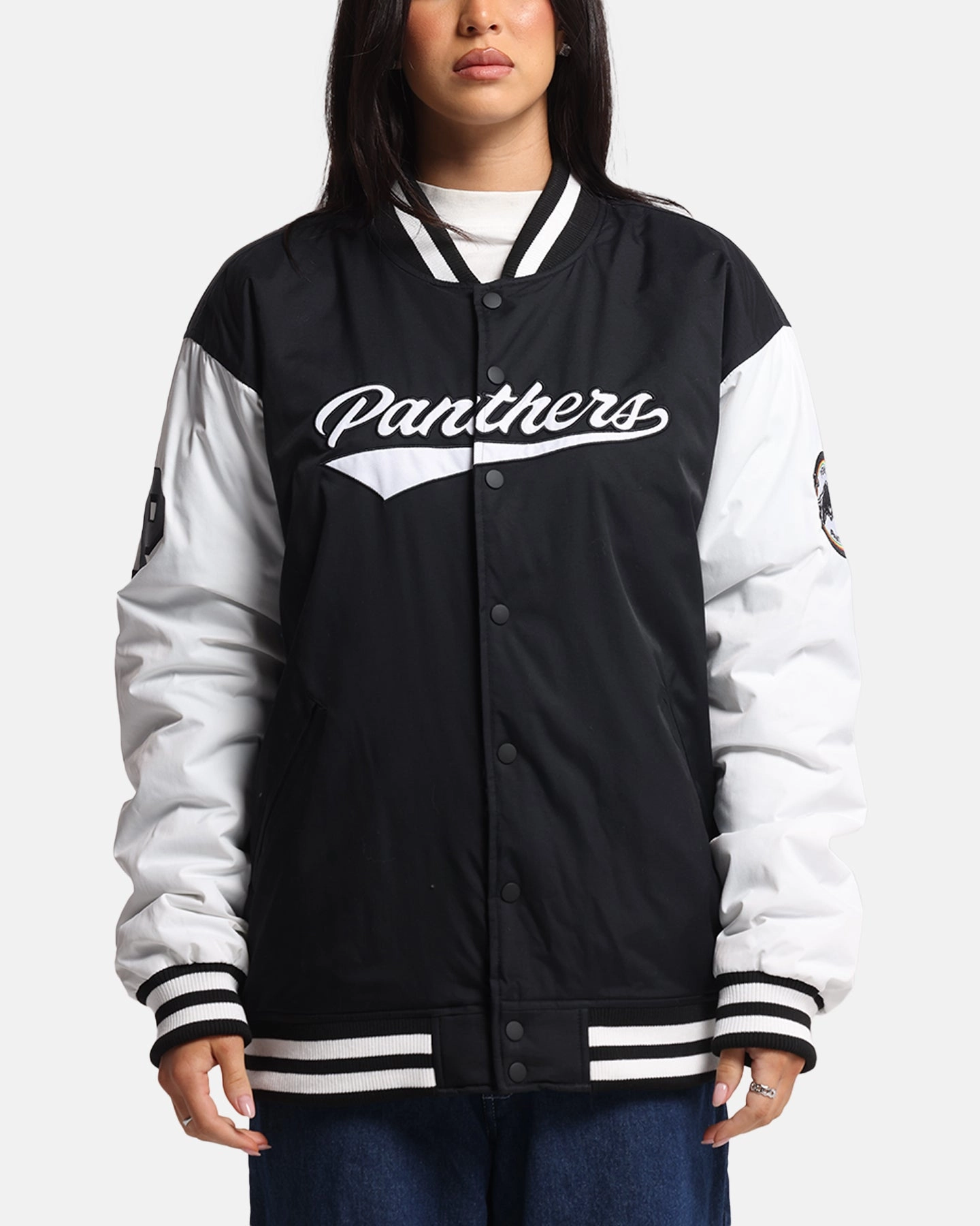 Bleacher Athletic Penrith Panthers NRL 1908 Baseball Varsity Jacket Official Team Colour