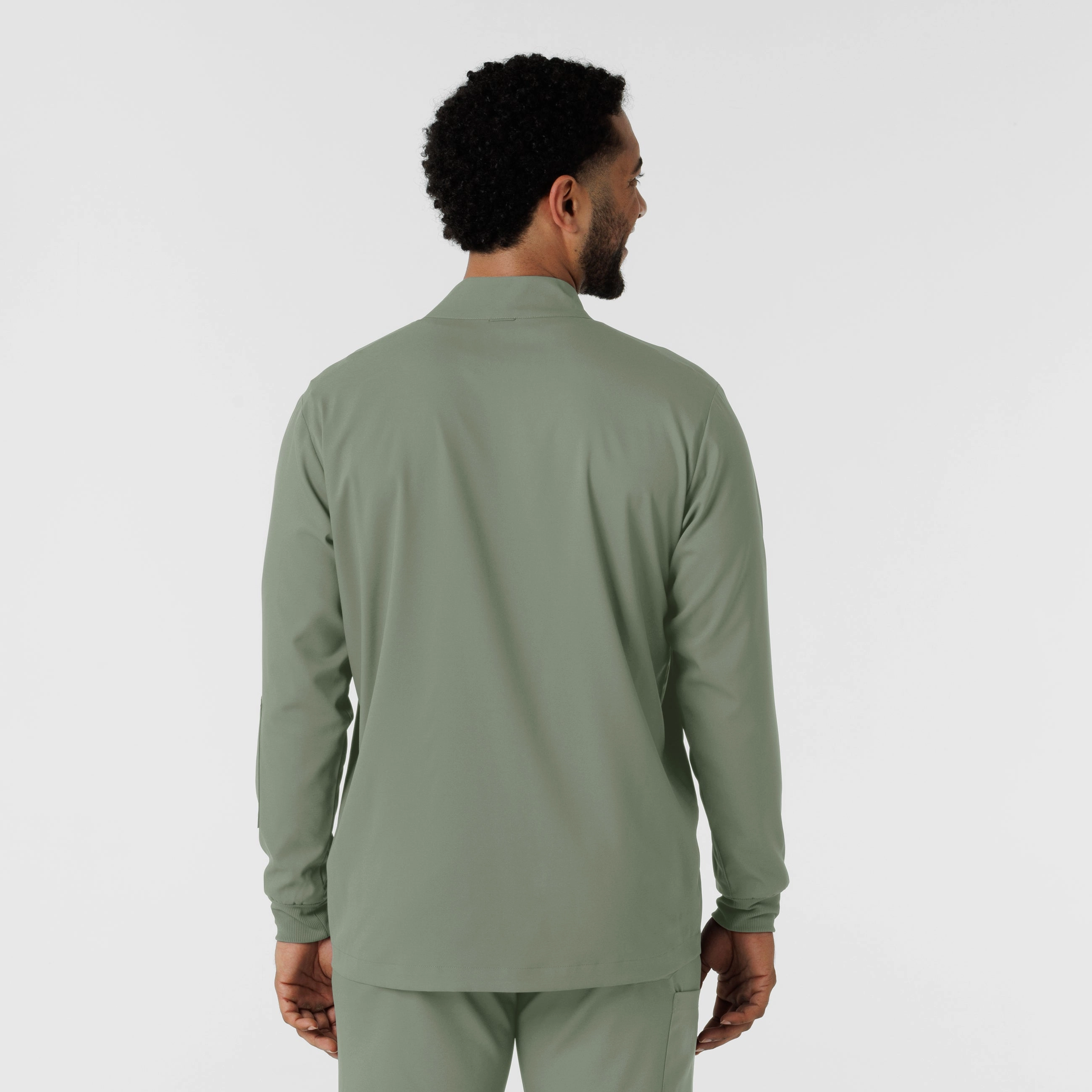 Boundless Men's Warm Up Scrub Jacket - Sage