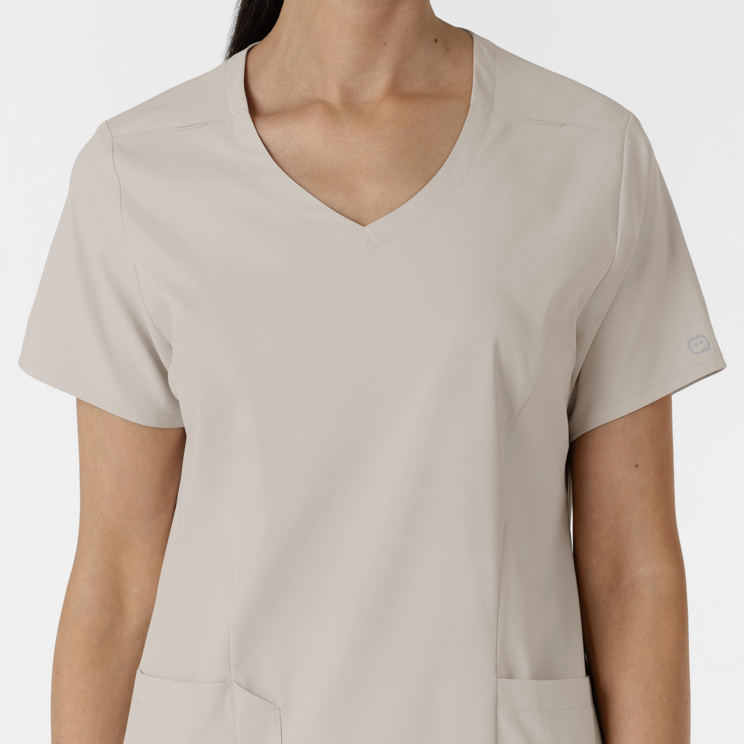 Boundless Women's 2-Pocket V-Neck Scrub Top - Cloud