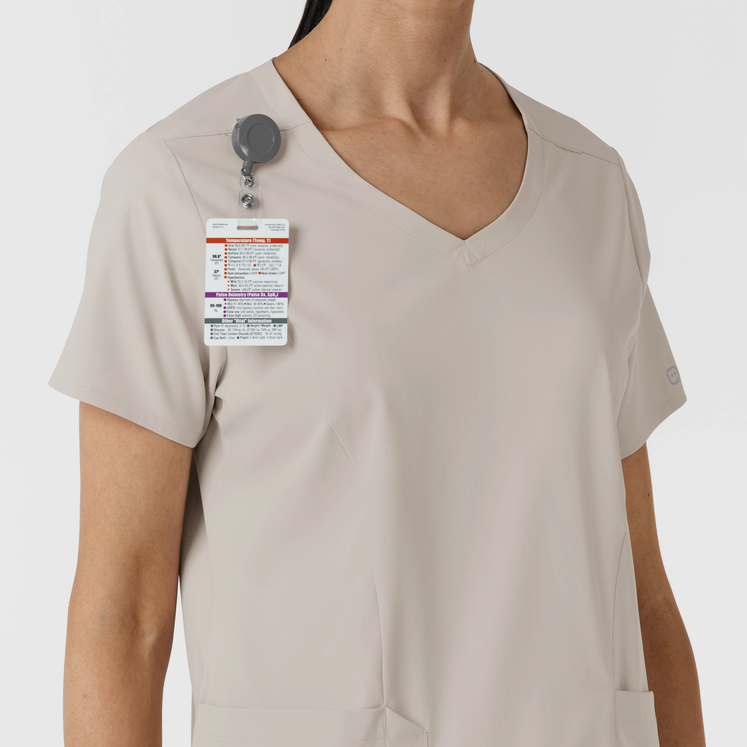 Boundless Women's 2-Pocket V-Neck Scrub Top - Cloud