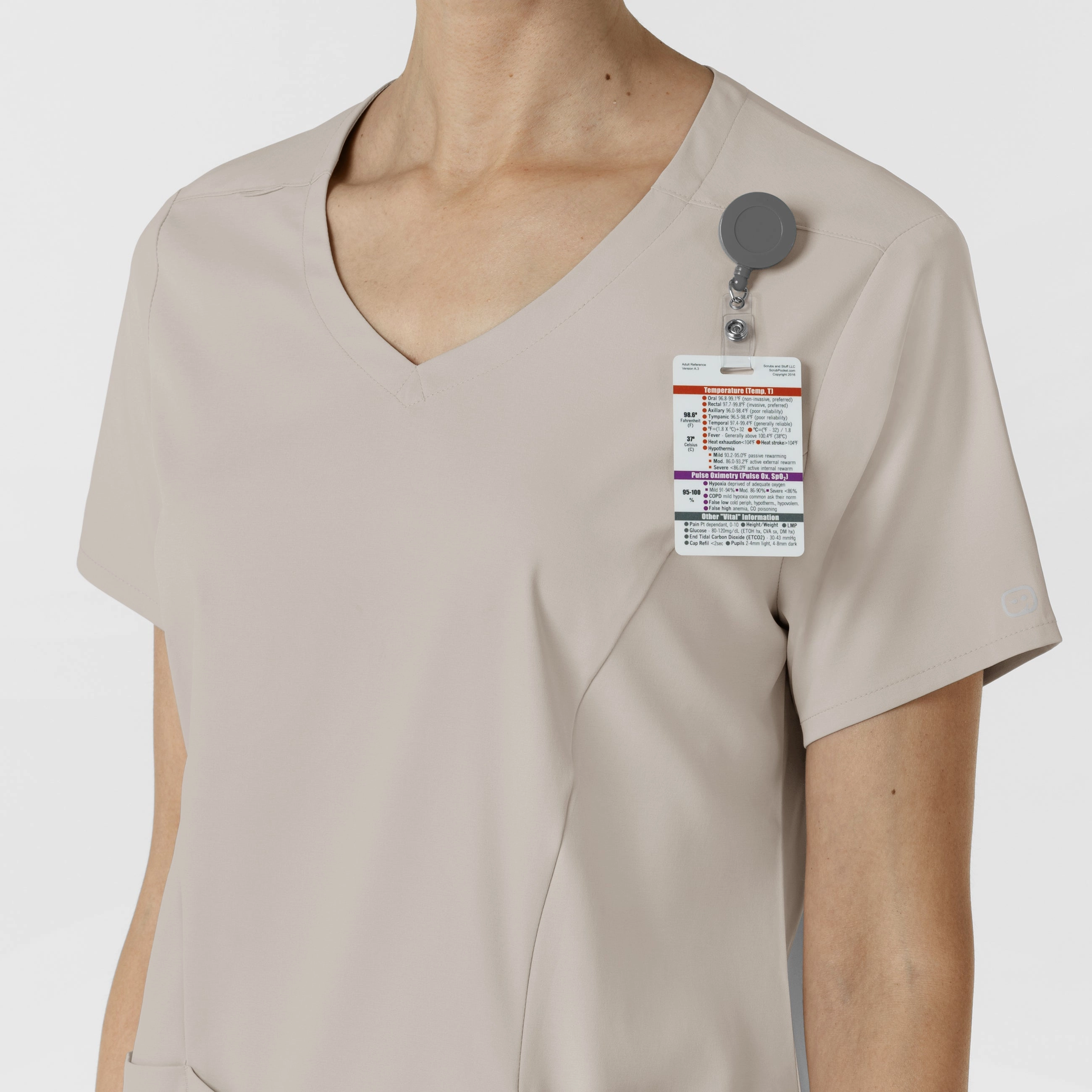 Boundless Women's 2-Pocket V-Neck Scrub Top - Cloud