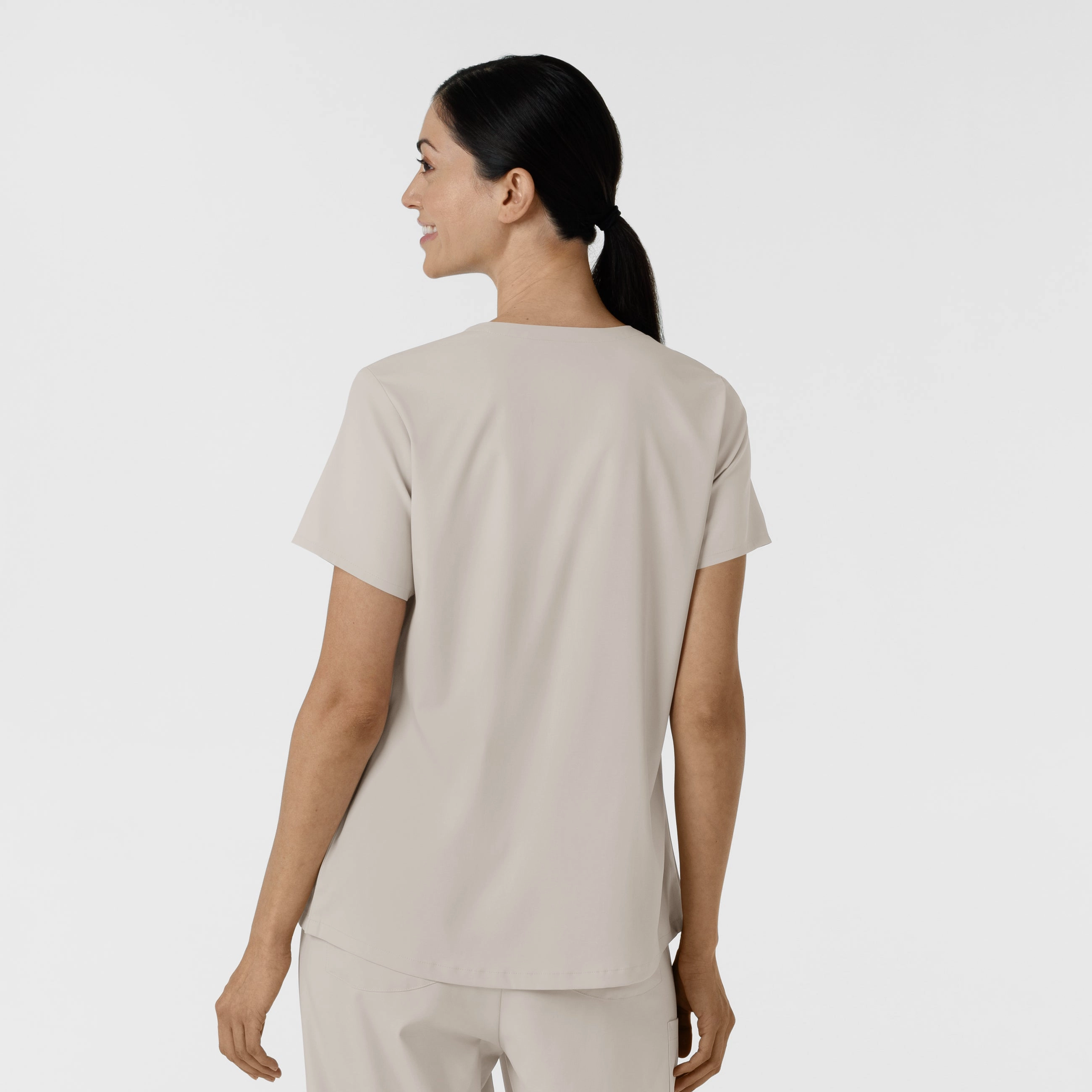 Boundless Women's 2-Pocket V-Neck Scrub Top - Cloud