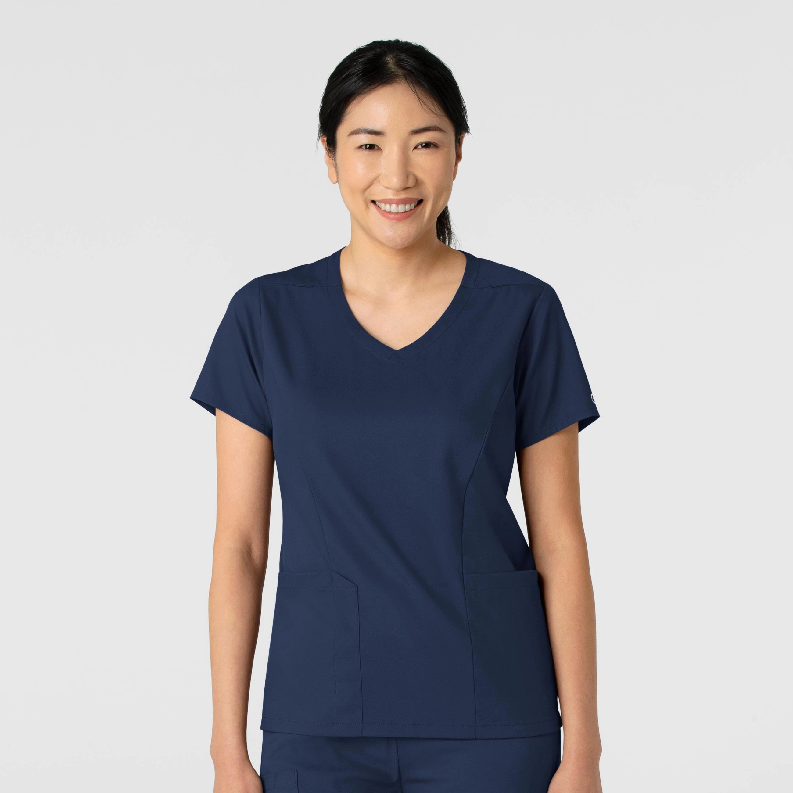 Boundless Women's 2-Pocket V-Neck Scrub Top - Navy