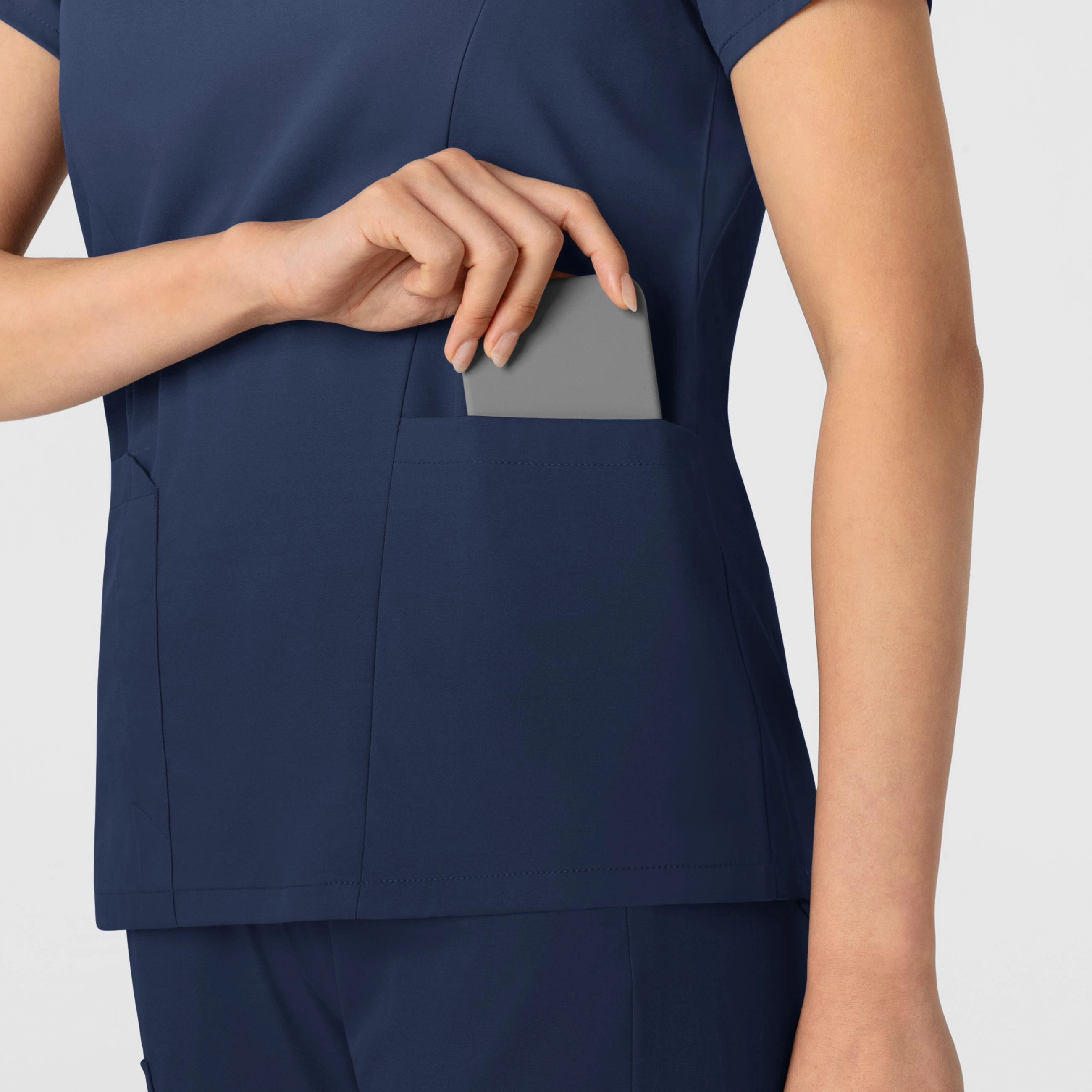 Boundless Women's 2-Pocket V-Neck Scrub Top - Navy