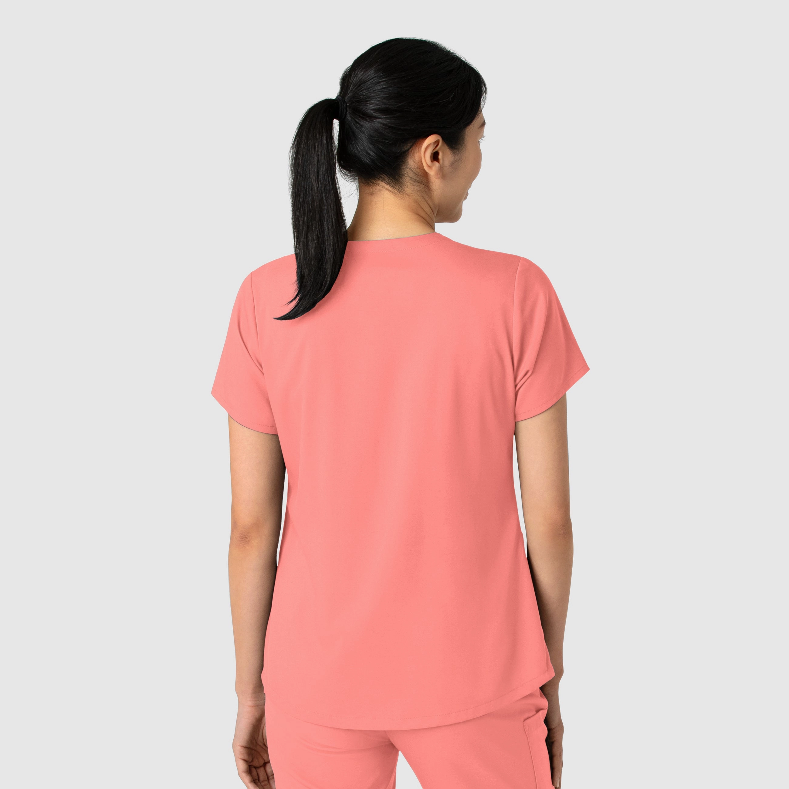 Boundless Women's 2-Pocket V-Neck Scrub Top - Paradise Pink