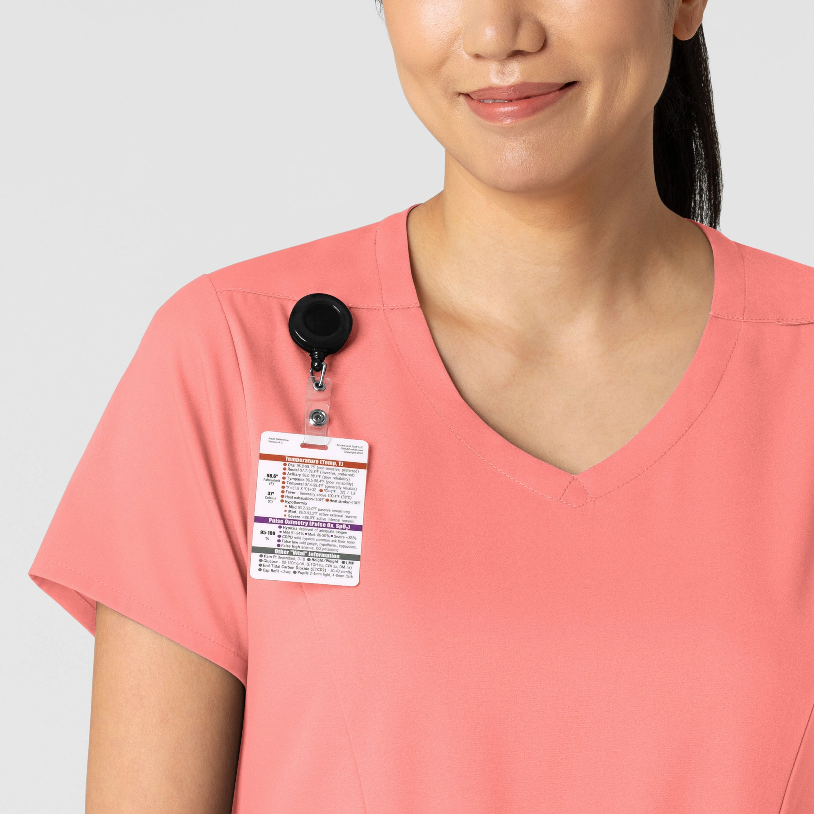 Boundless Women's 2-Pocket V-Neck Scrub Top - Paradise Pink