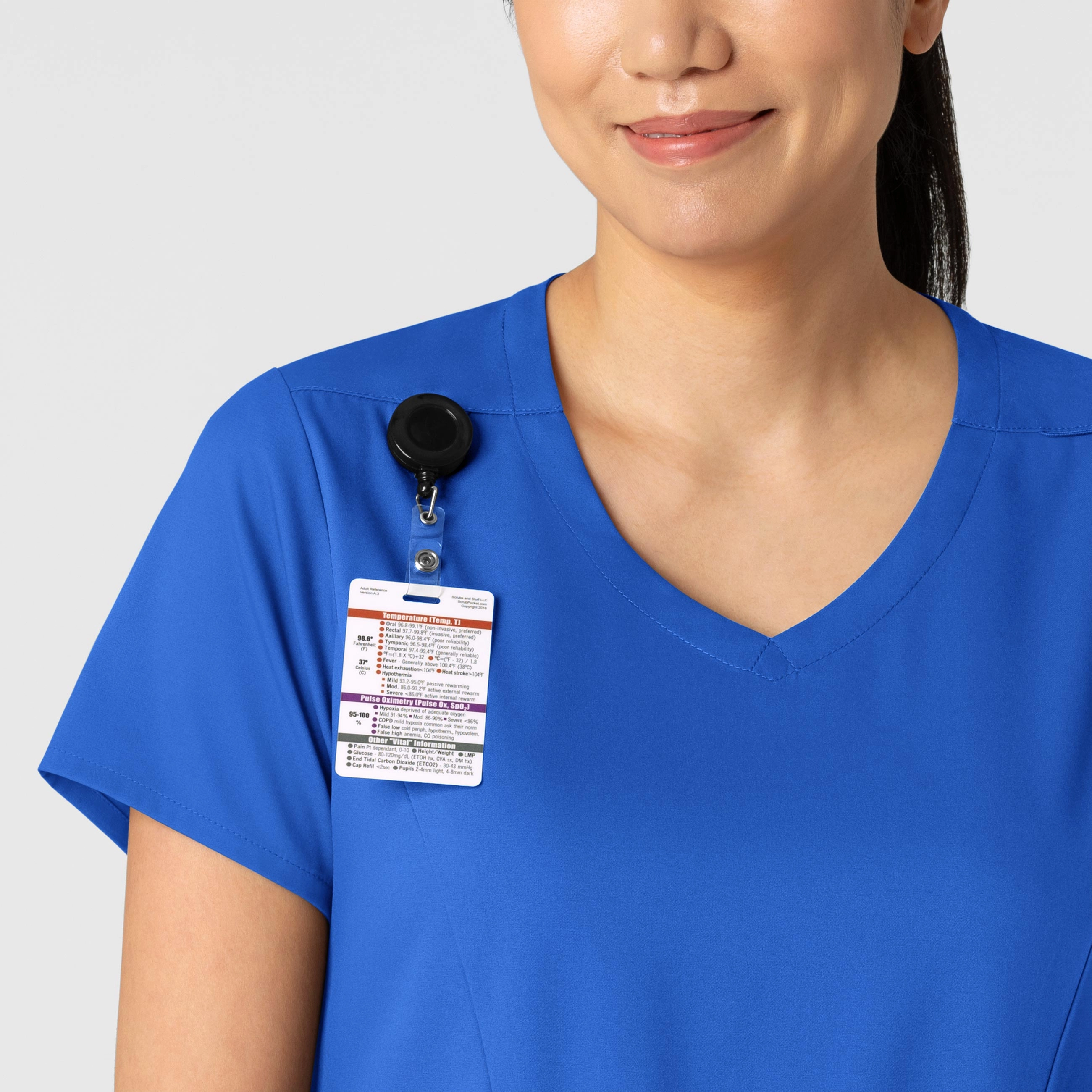 Boundless Women's 2-Pocket V-Neck Scrub Top - Royal