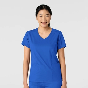 Boundless Women's 2-Pocket V-Neck Scrub Top - Royal