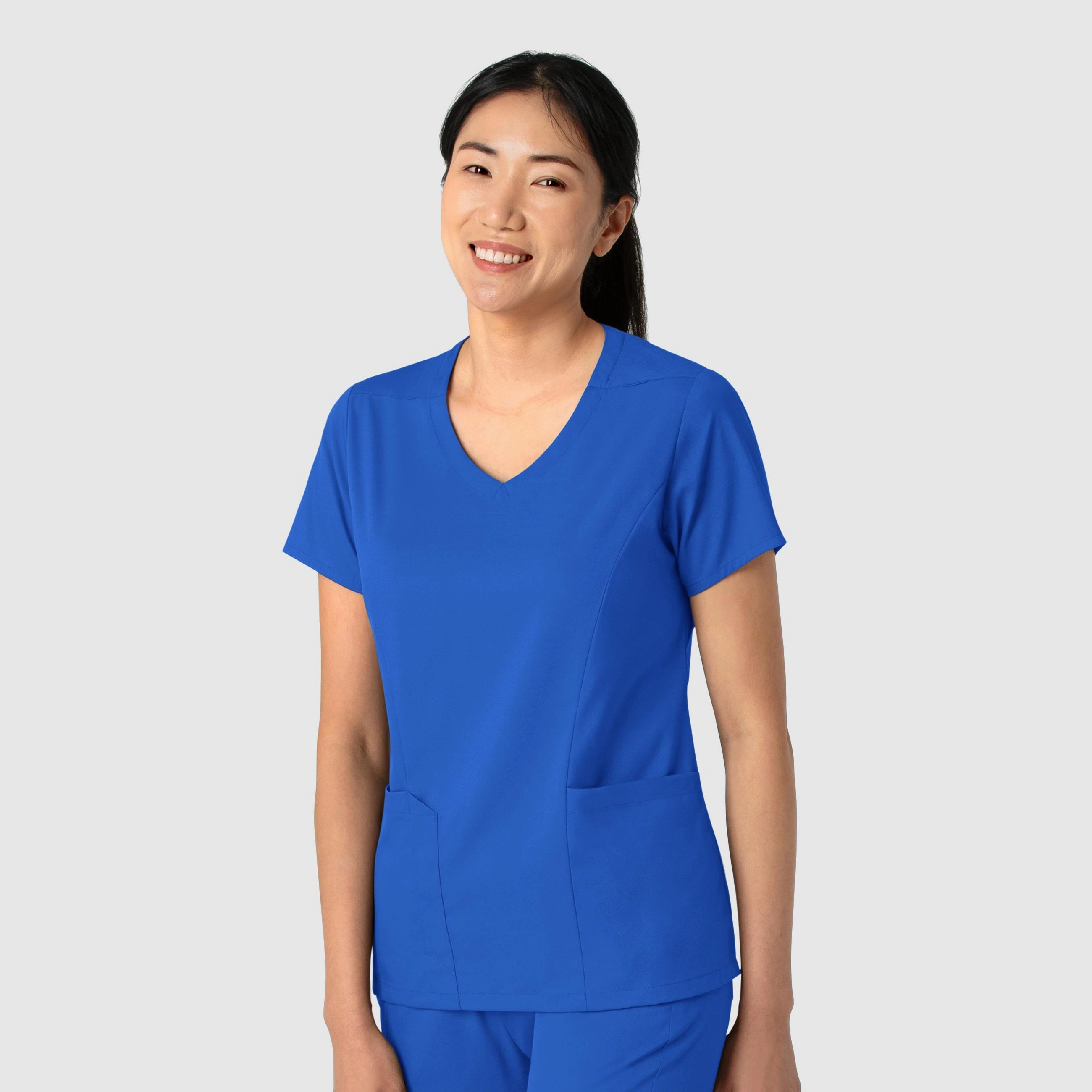 Boundless Women's 2-Pocket V-Neck Scrub Top - Royal
