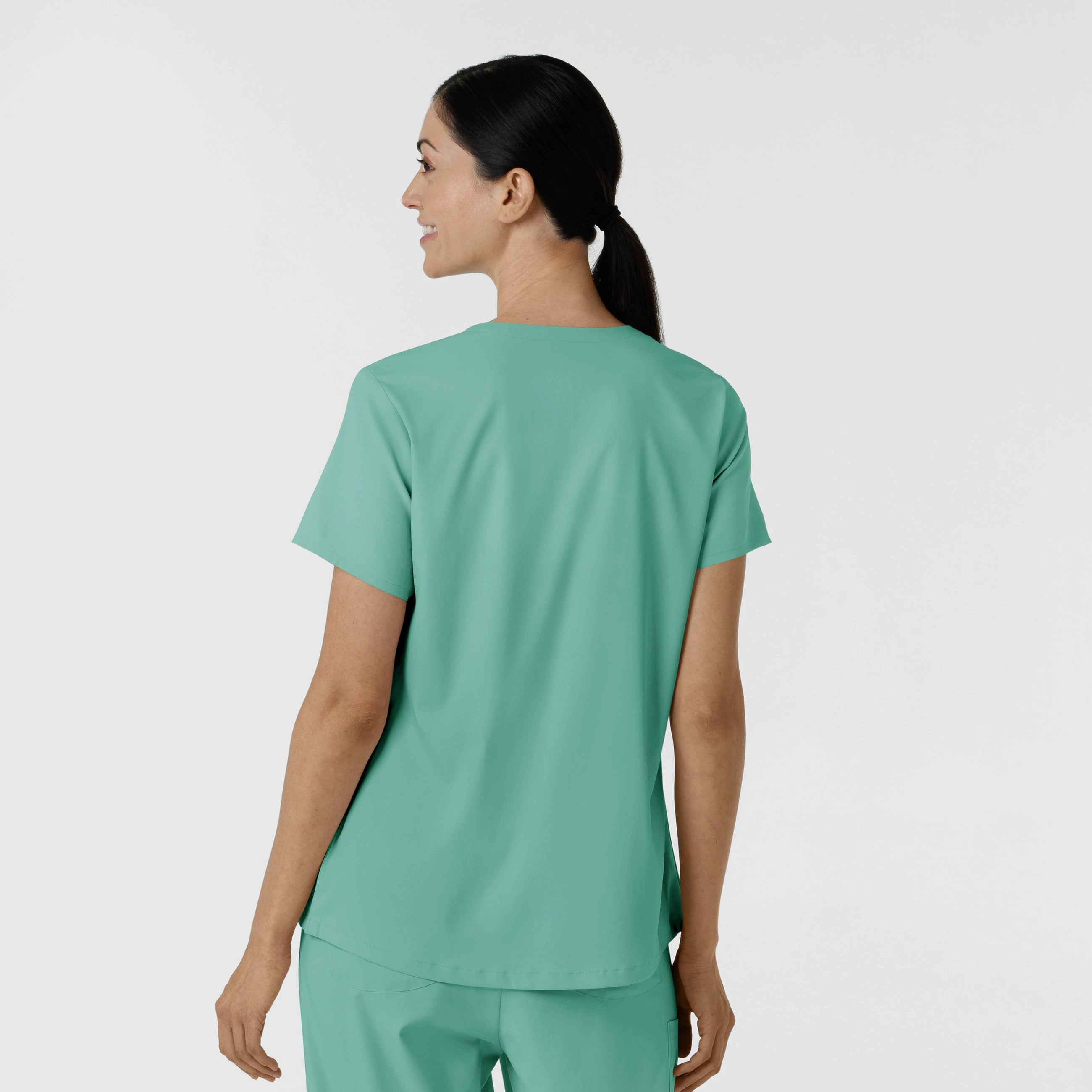 Boundless Women's 2-Pocket V-Neck Scrub Top - Turquoise