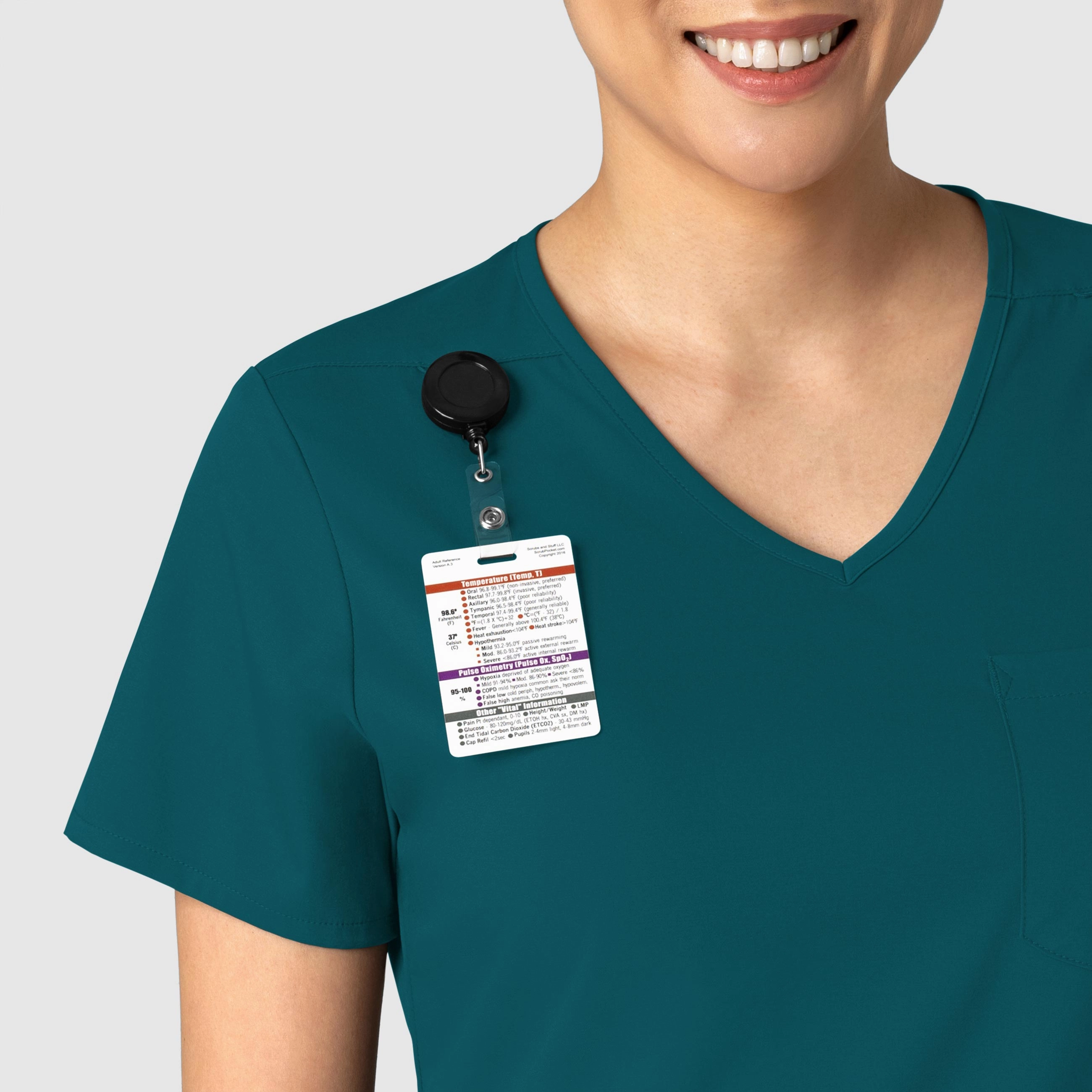 Boundless Women's Tuck-In Scrub Top - Caribbean Blue