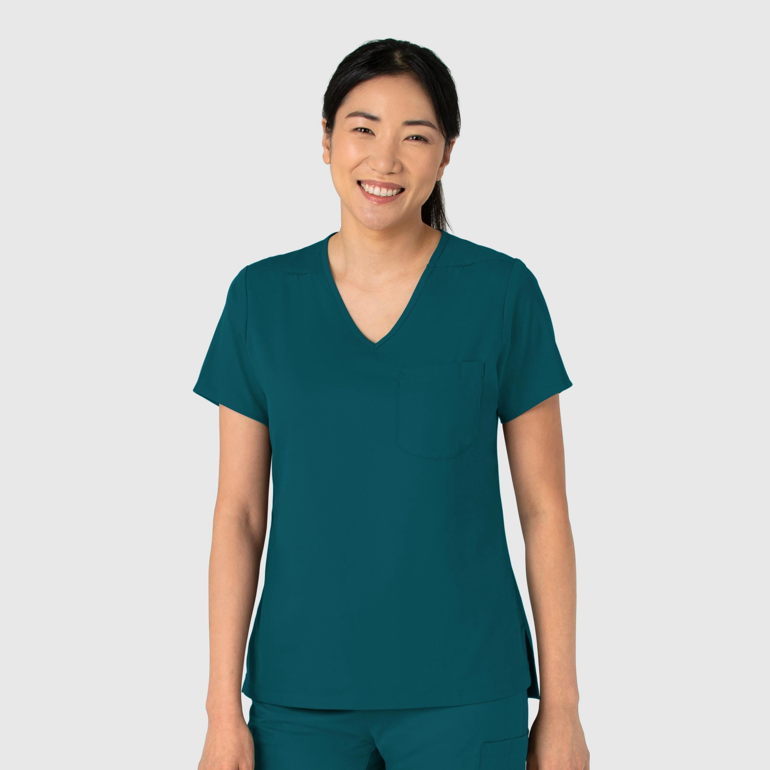 Boundless Women's Tuck-In Scrub Top - Caribbean Blue