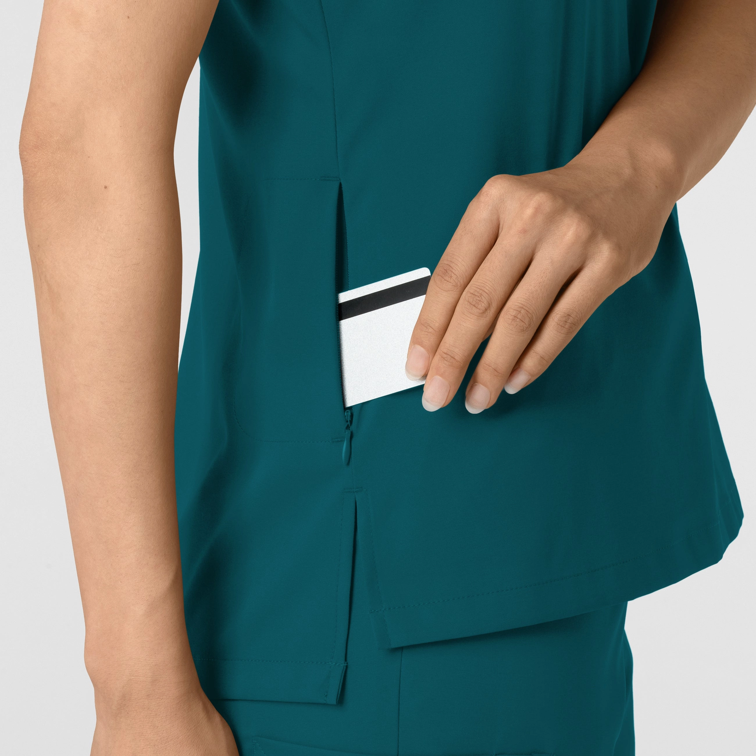 Boundless Women's Tuck-In Scrub Top - Caribbean Blue