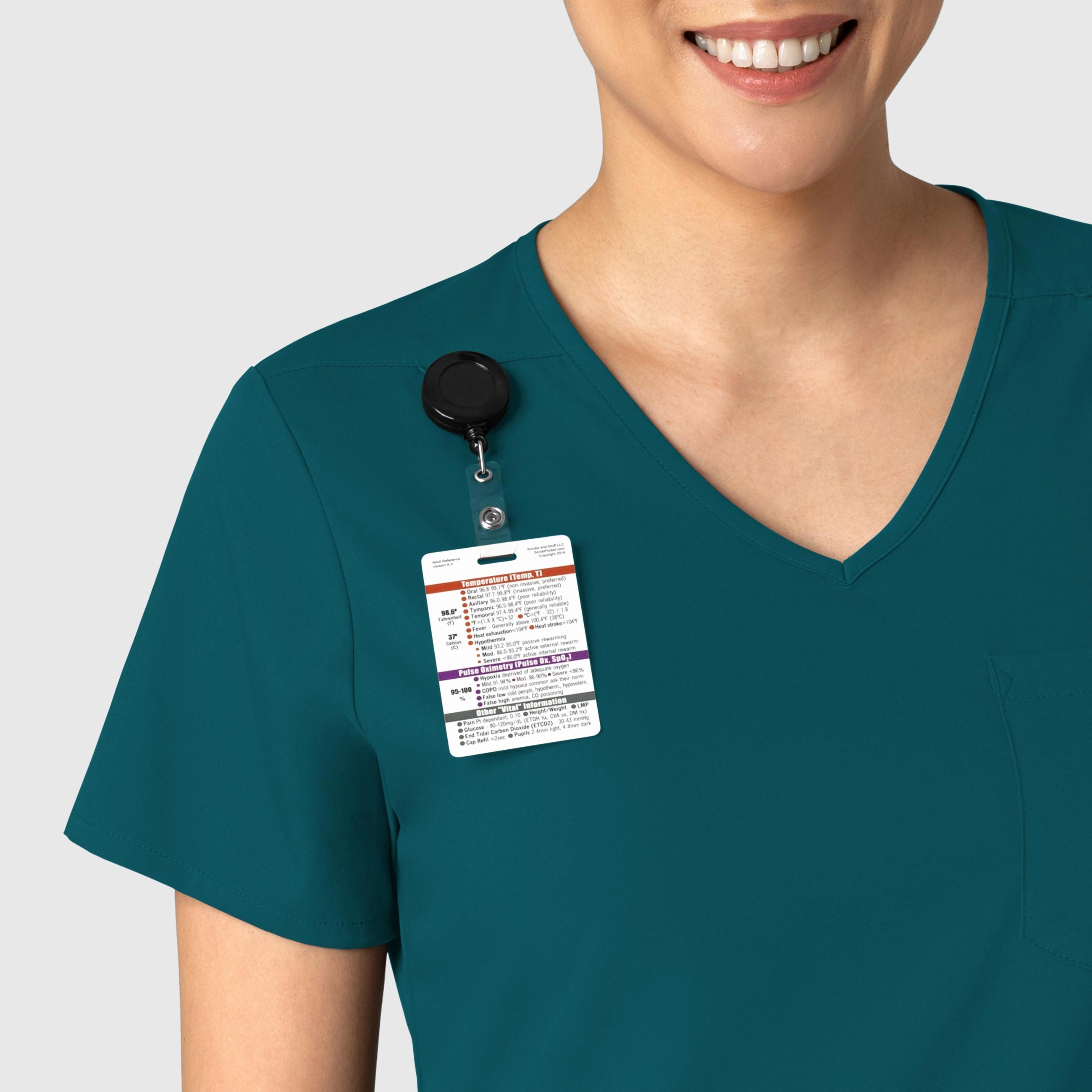 Boundless Women's Tuck-In Scrub Top - Caribbean Blue