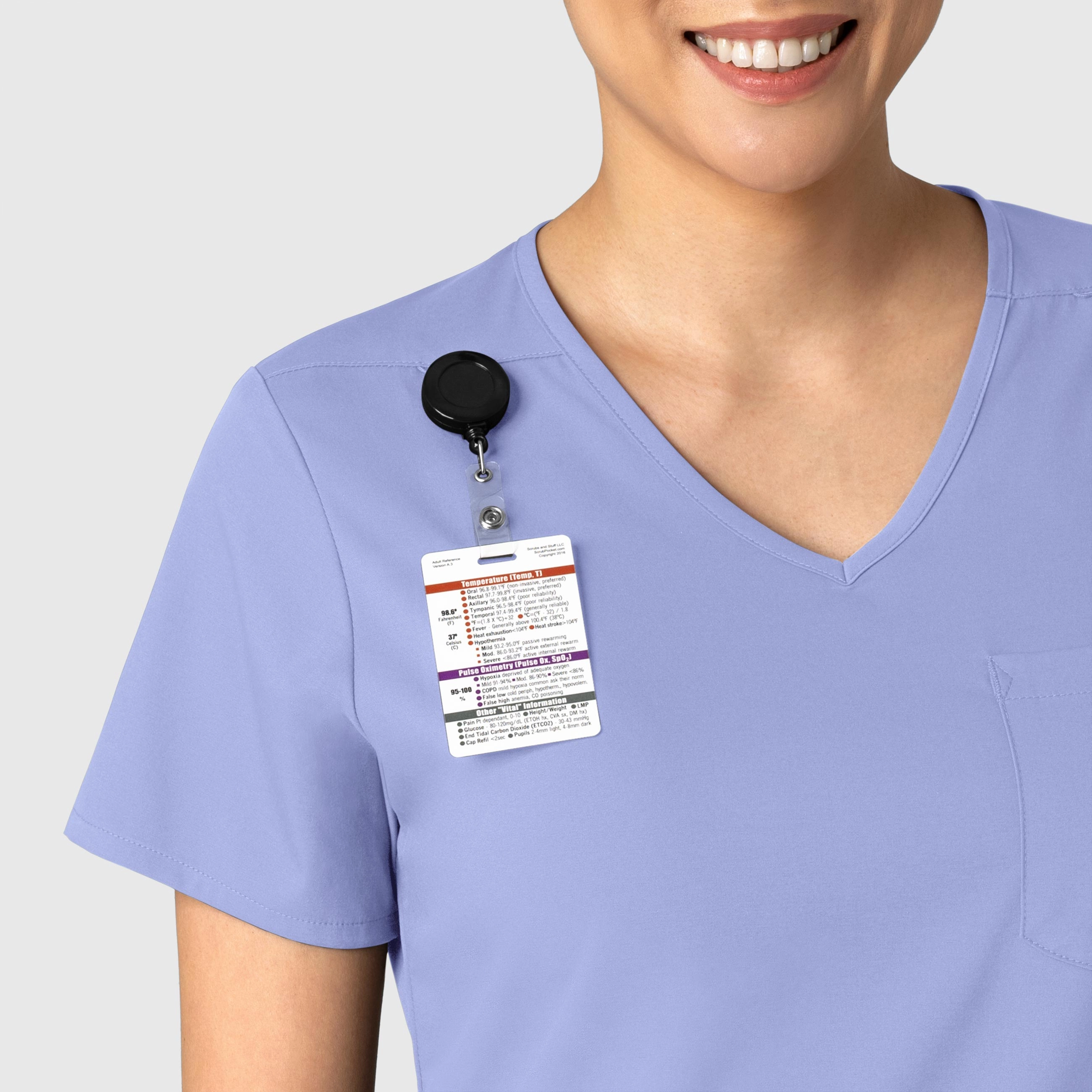 Boundless Women's Tuck-In Scrub Top - Ceil Blue