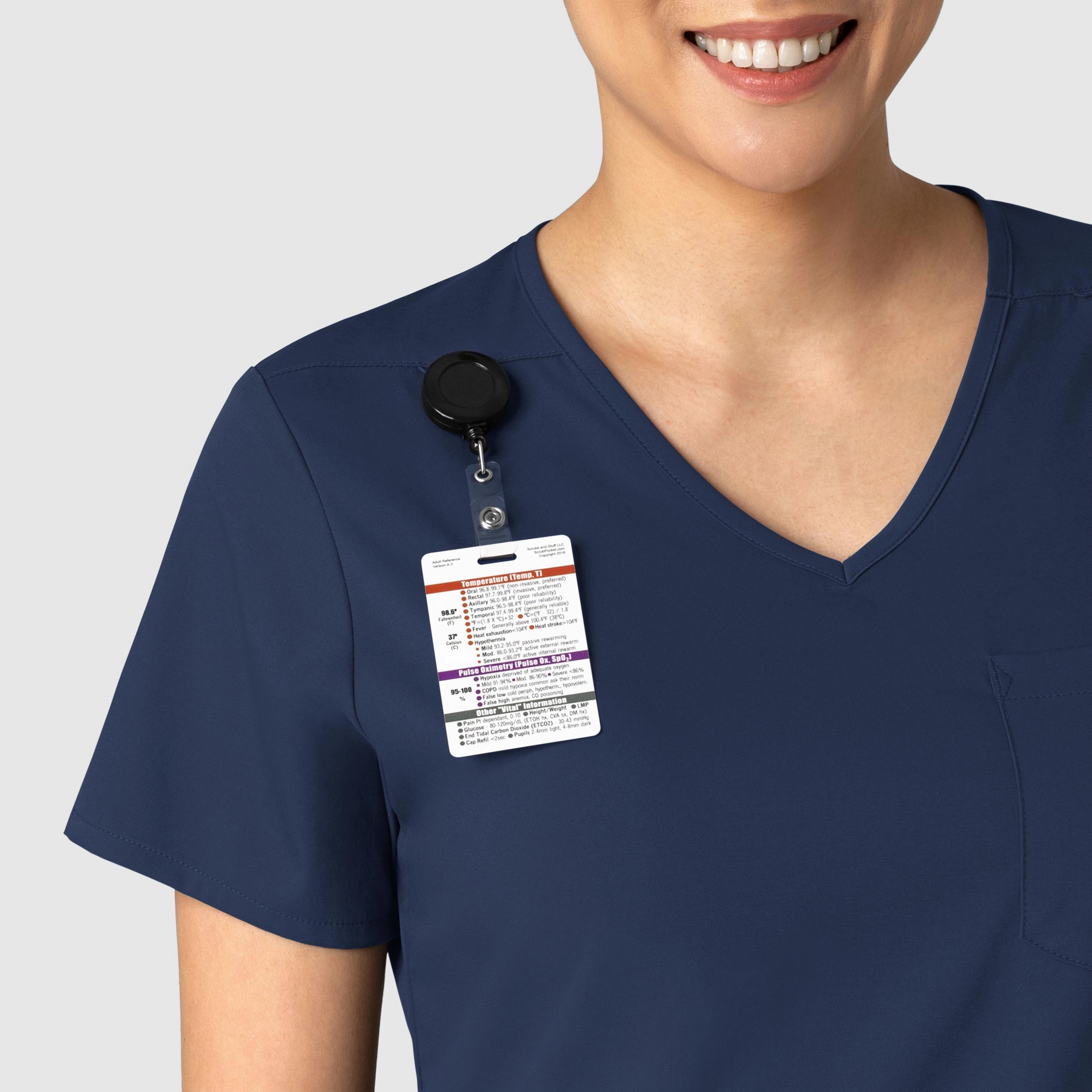 Boundless Women's Tuck-In Scrub Top - Navy