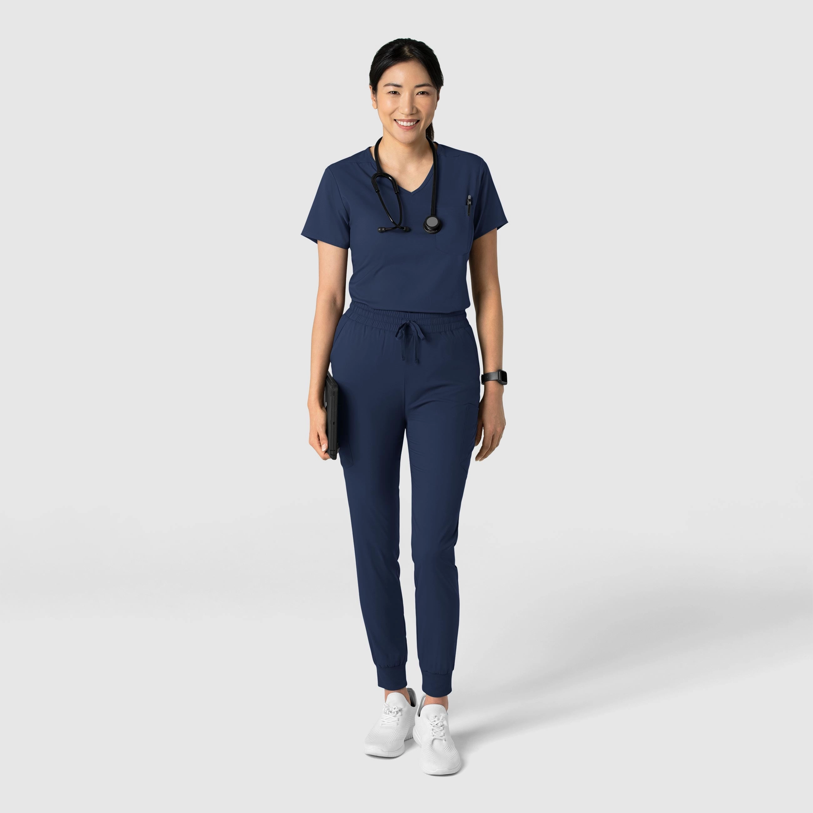 Boundless Women's Tuck-In Scrub Top - Navy