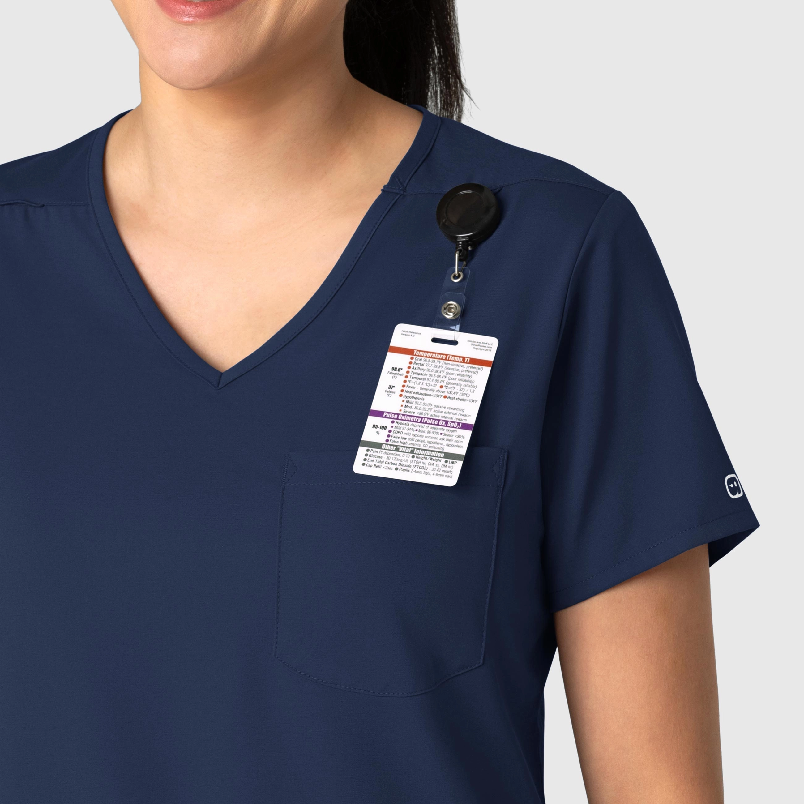 Boundless Women's Tuck-In Scrub Top - Navy