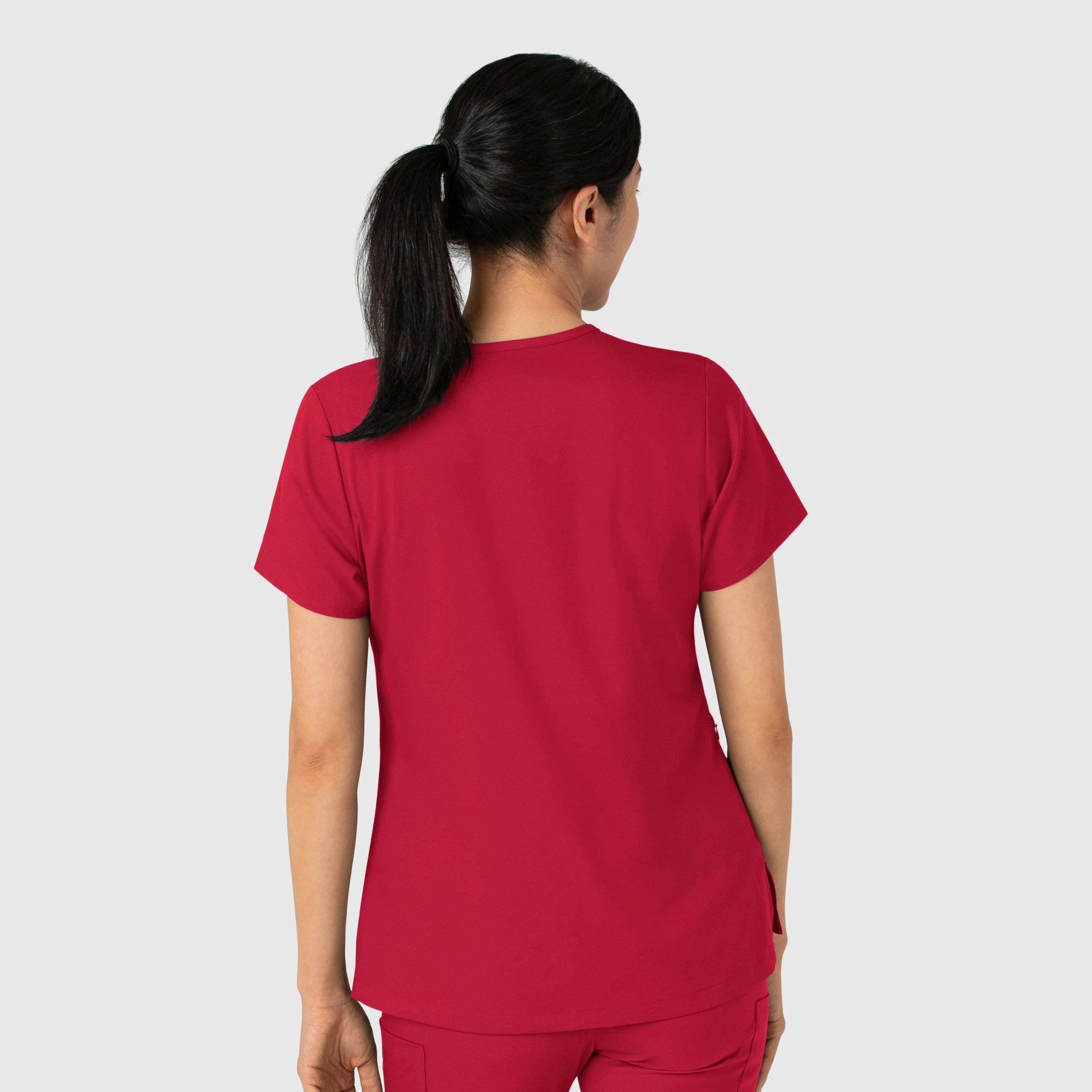 Boundless Women's Tuck-In Scrub Top - Red