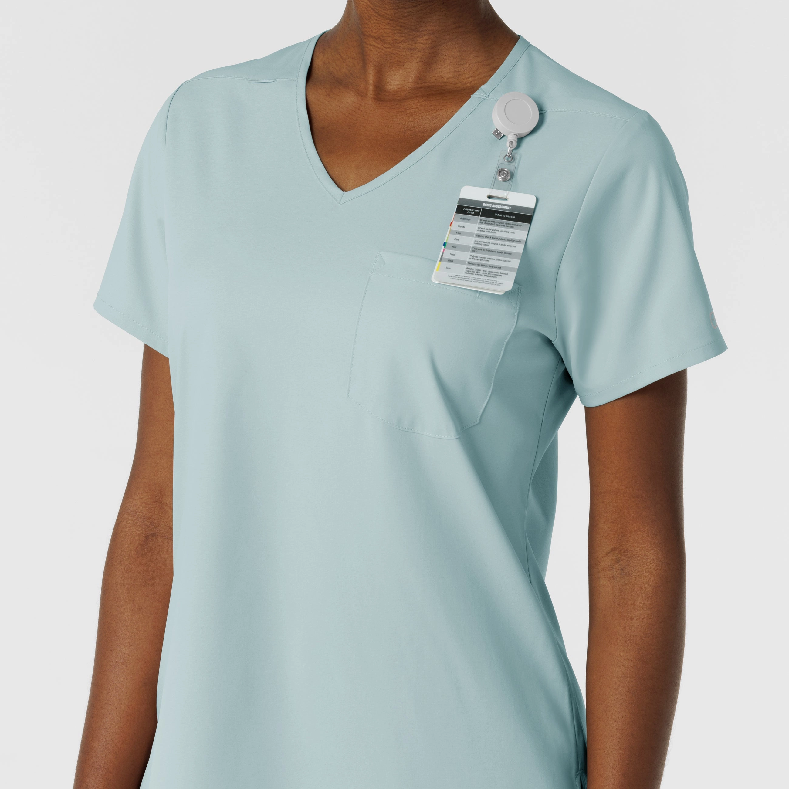 Boundless Women's Tuck-In Scrub Top - Sky Blue