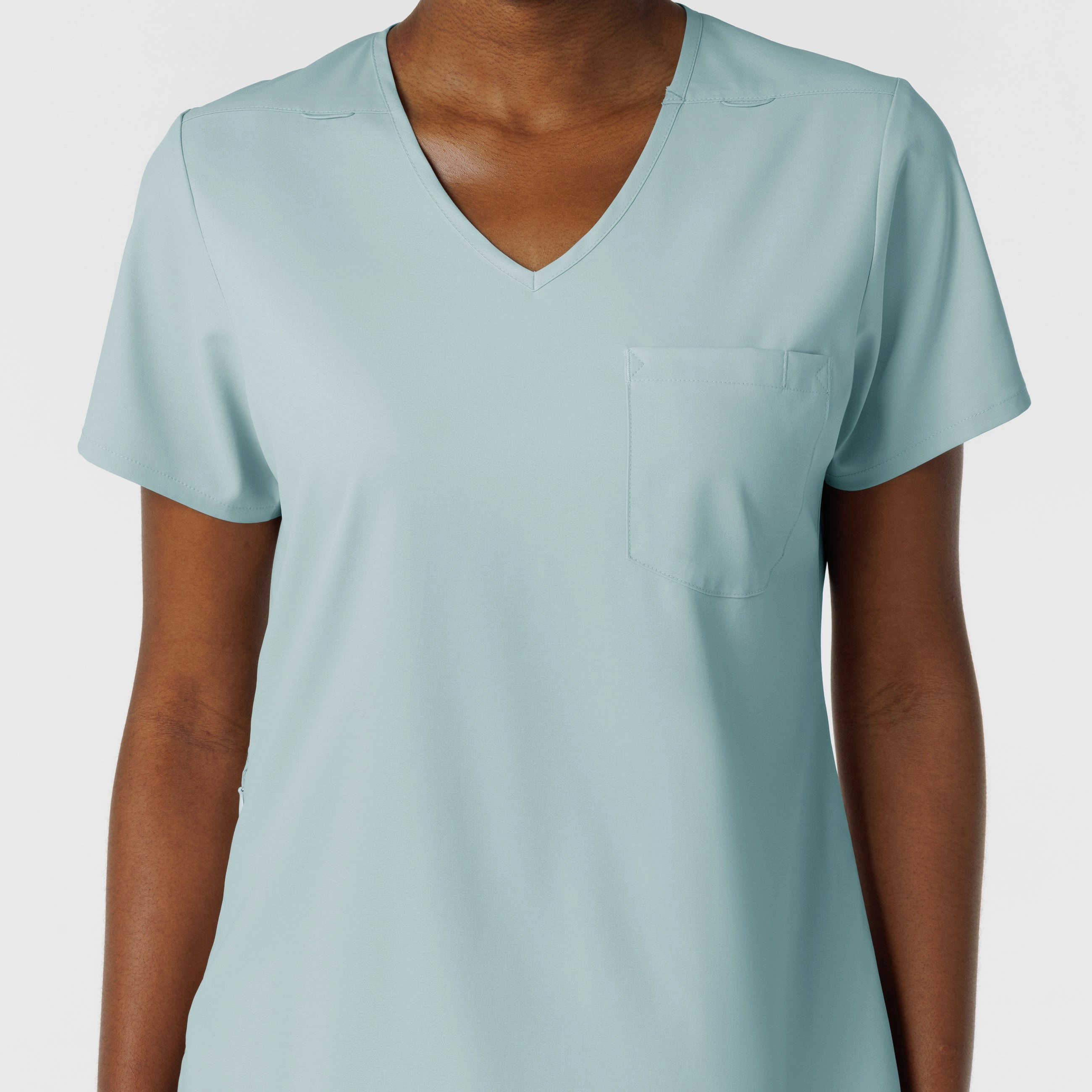 Boundless Women's Tuck-In Scrub Top - Sky Blue