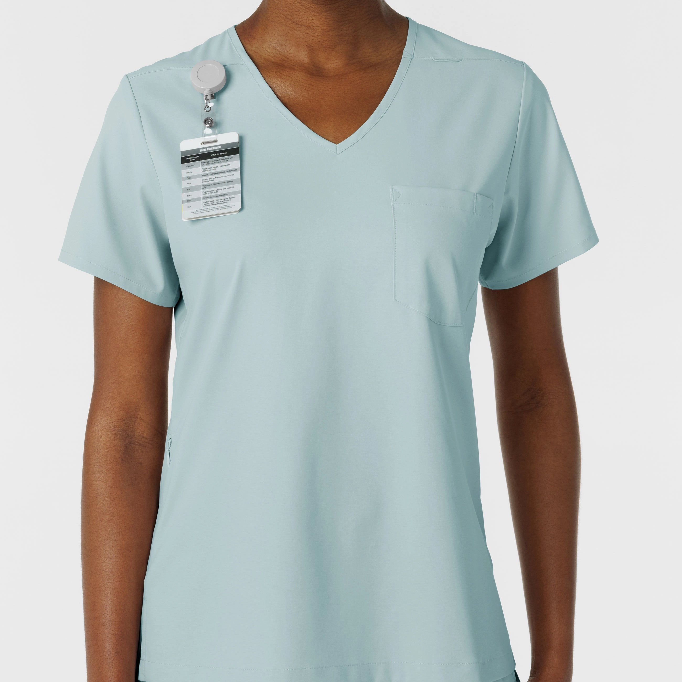 Boundless Women's Tuck-In Scrub Top - Sky Blue