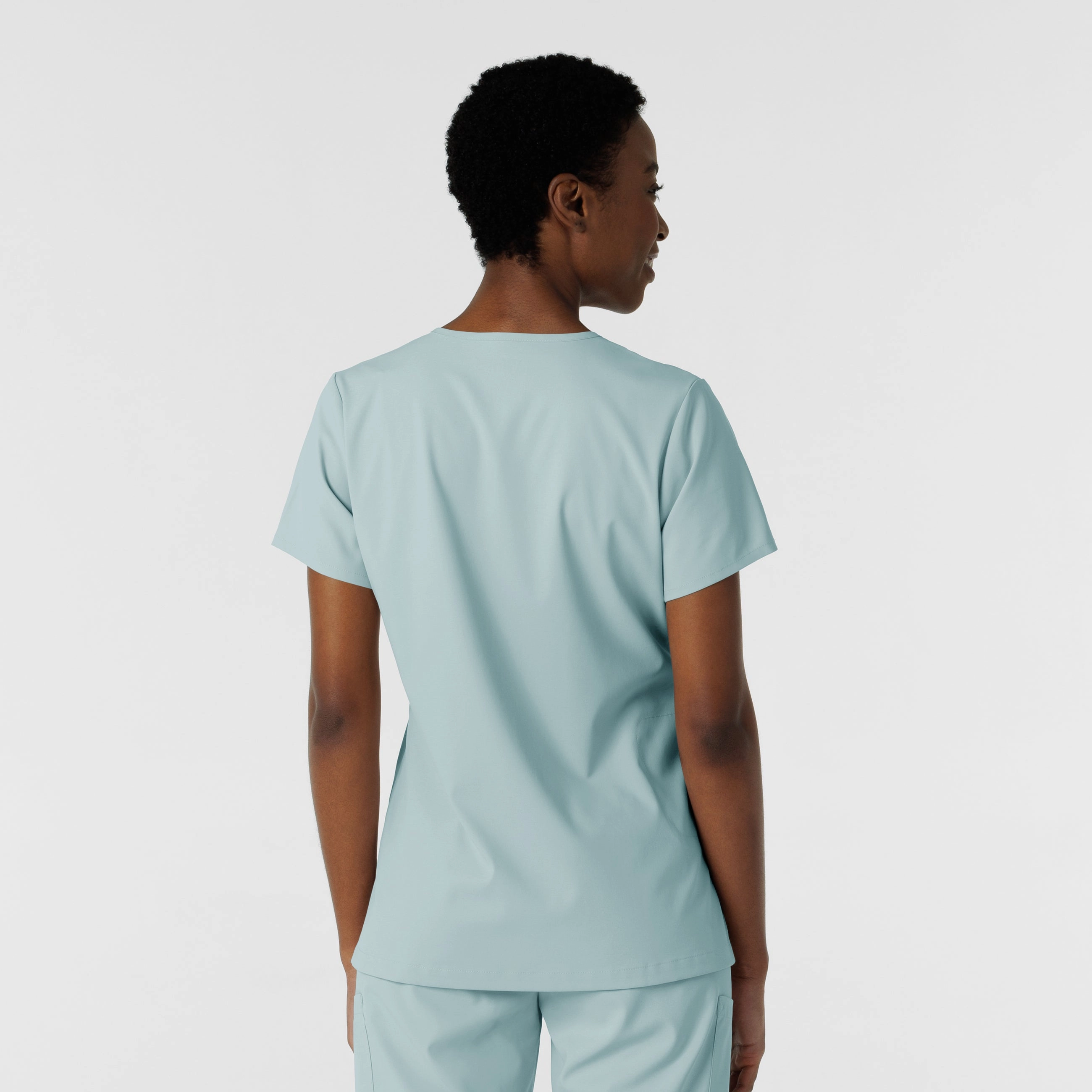 Boundless Women's Tuck-In Scrub Top - Sky Blue