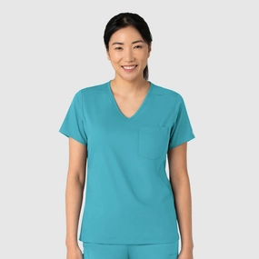 Boundless Women's Tuck-In Scrub Top - Teal