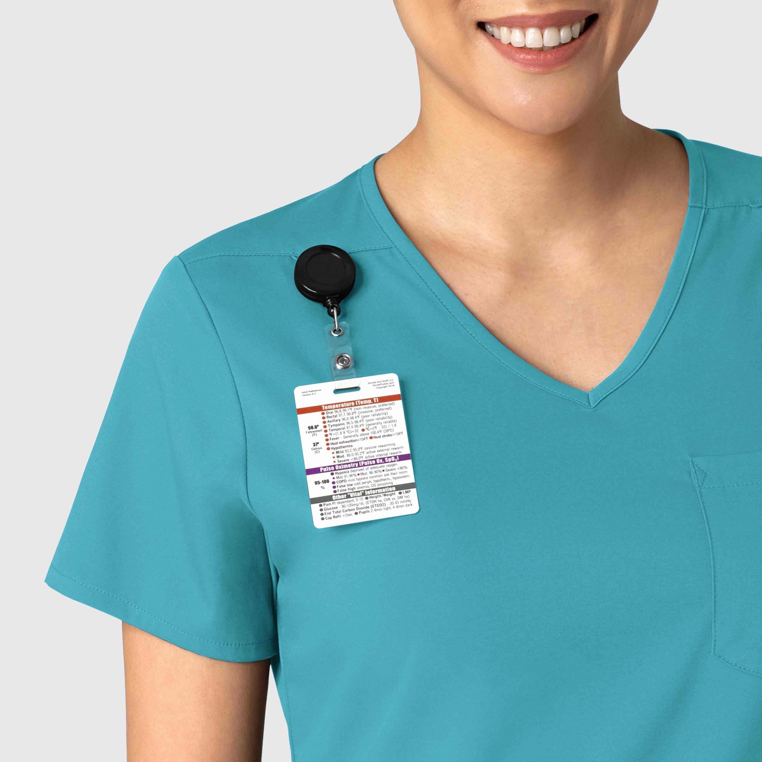Boundless Women's Tuck-In Scrub Top - Teal