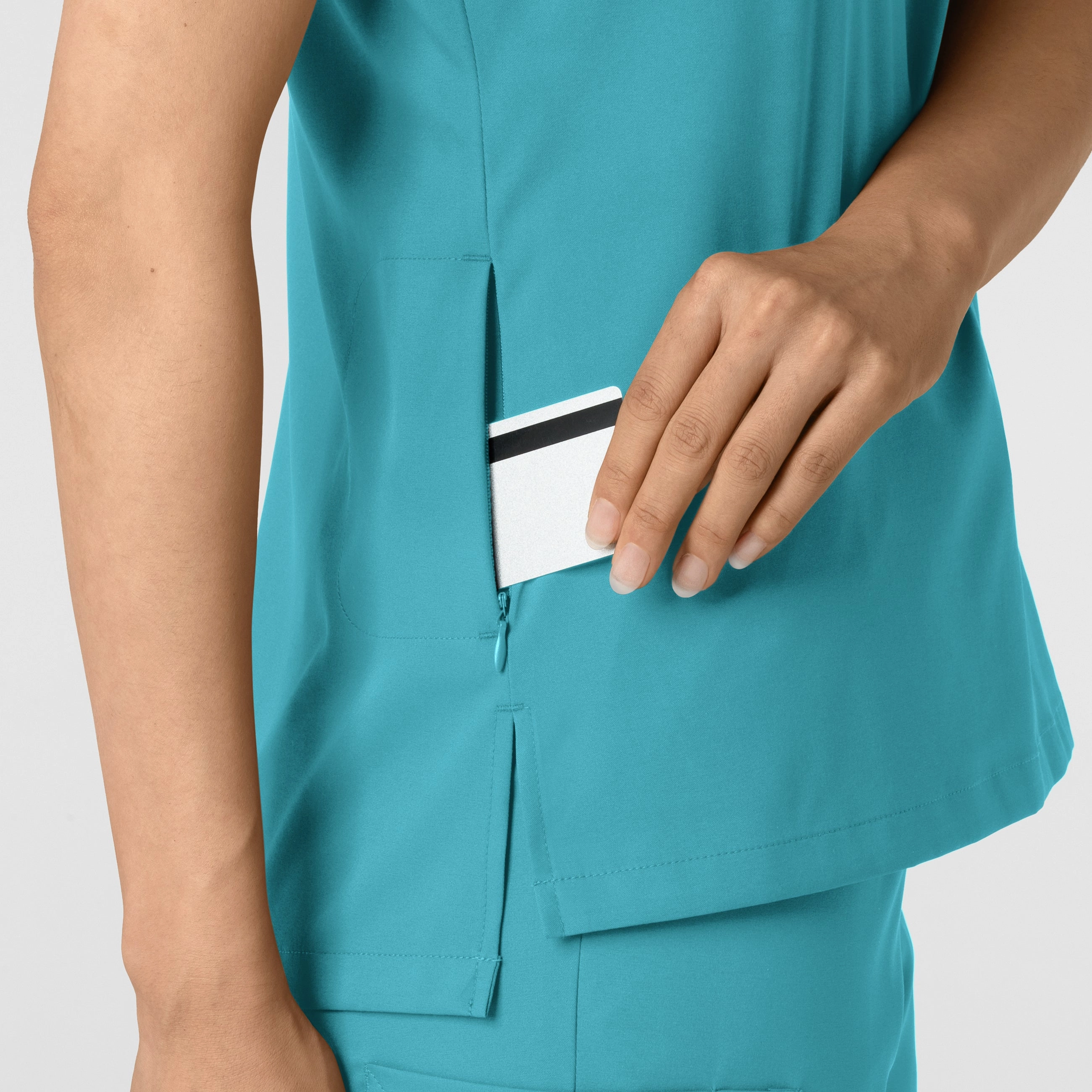 Boundless Women's Tuck-In Scrub Top - Teal