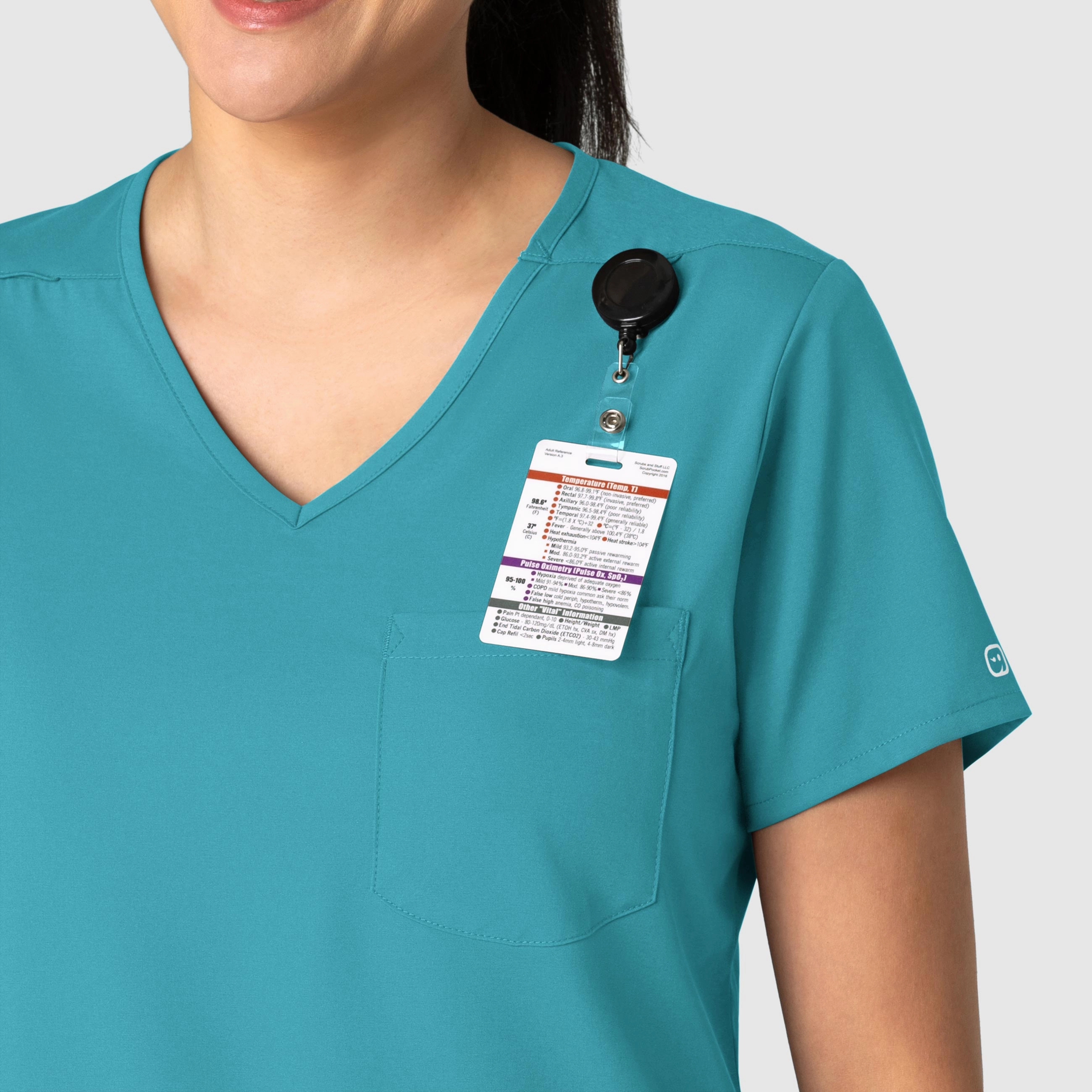Boundless Women's Tuck-In Scrub Top - Teal