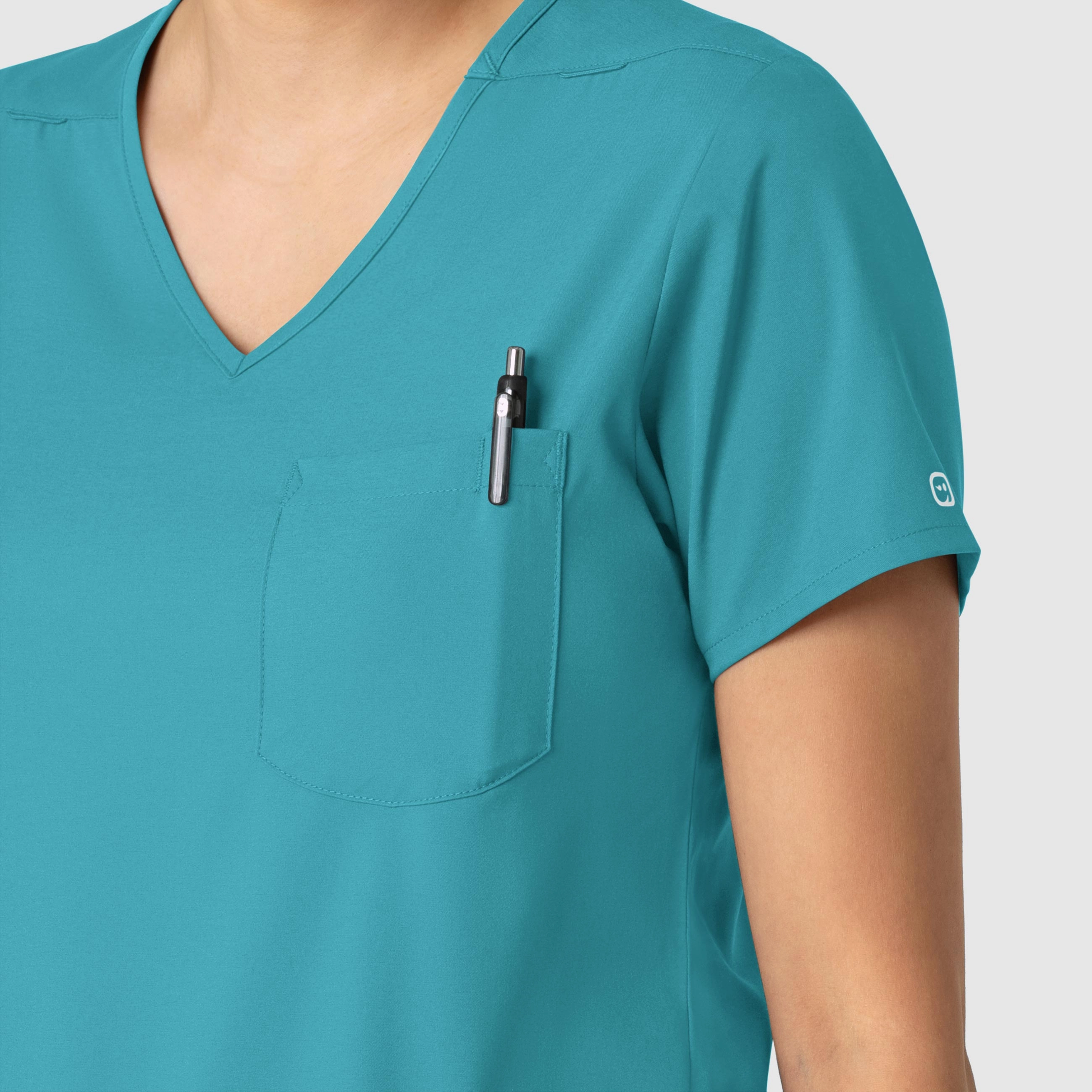 Boundless Women's Tuck-In Scrub Top - Teal