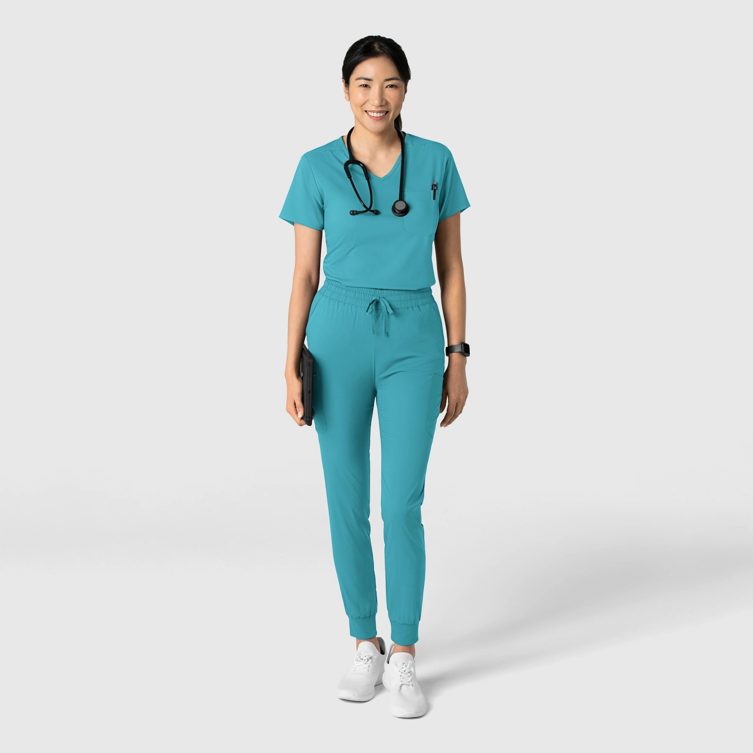 Boundless Women's Tuck-In Scrub Top - Teal