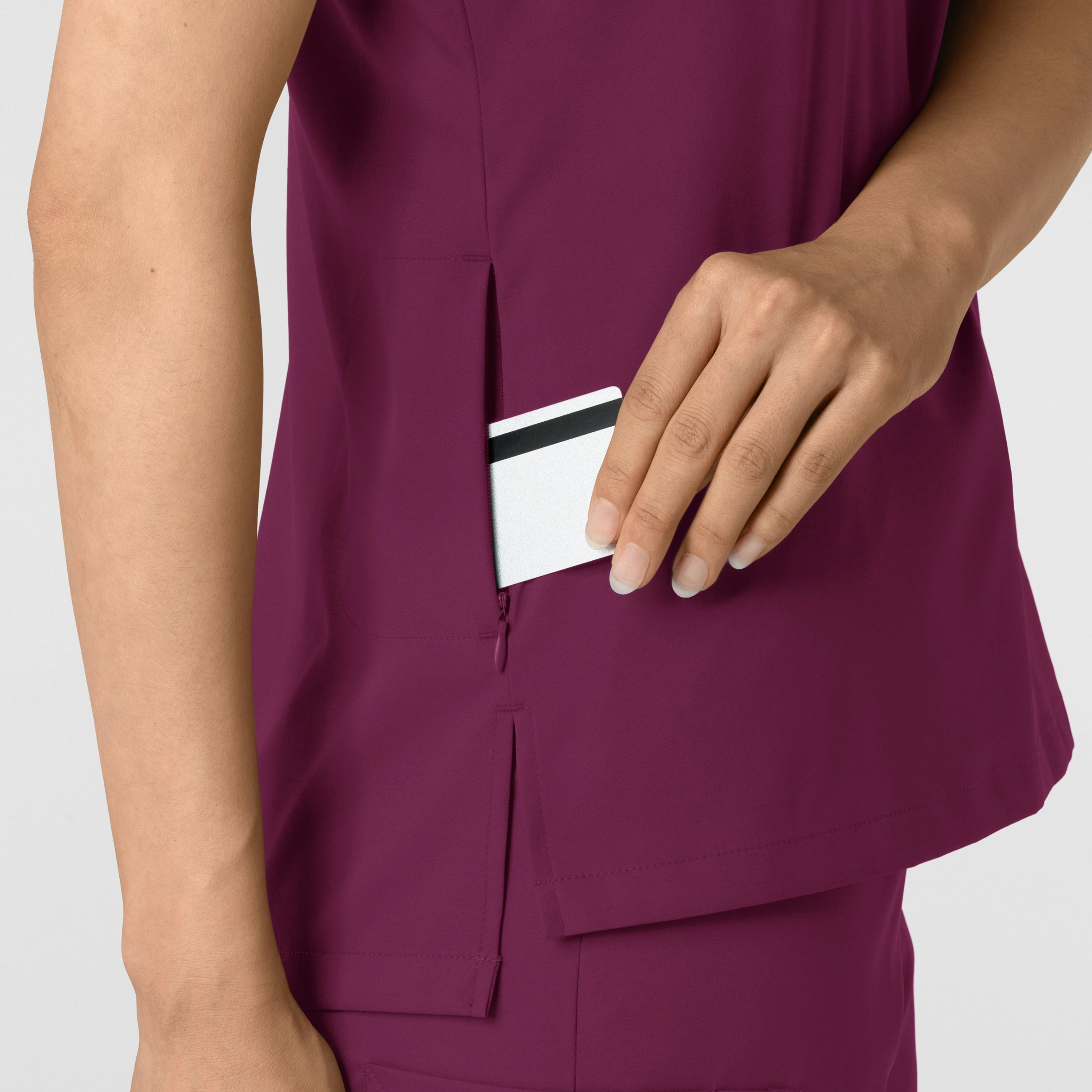 Boundless Women's Tuck-In Scrub Top - Wine