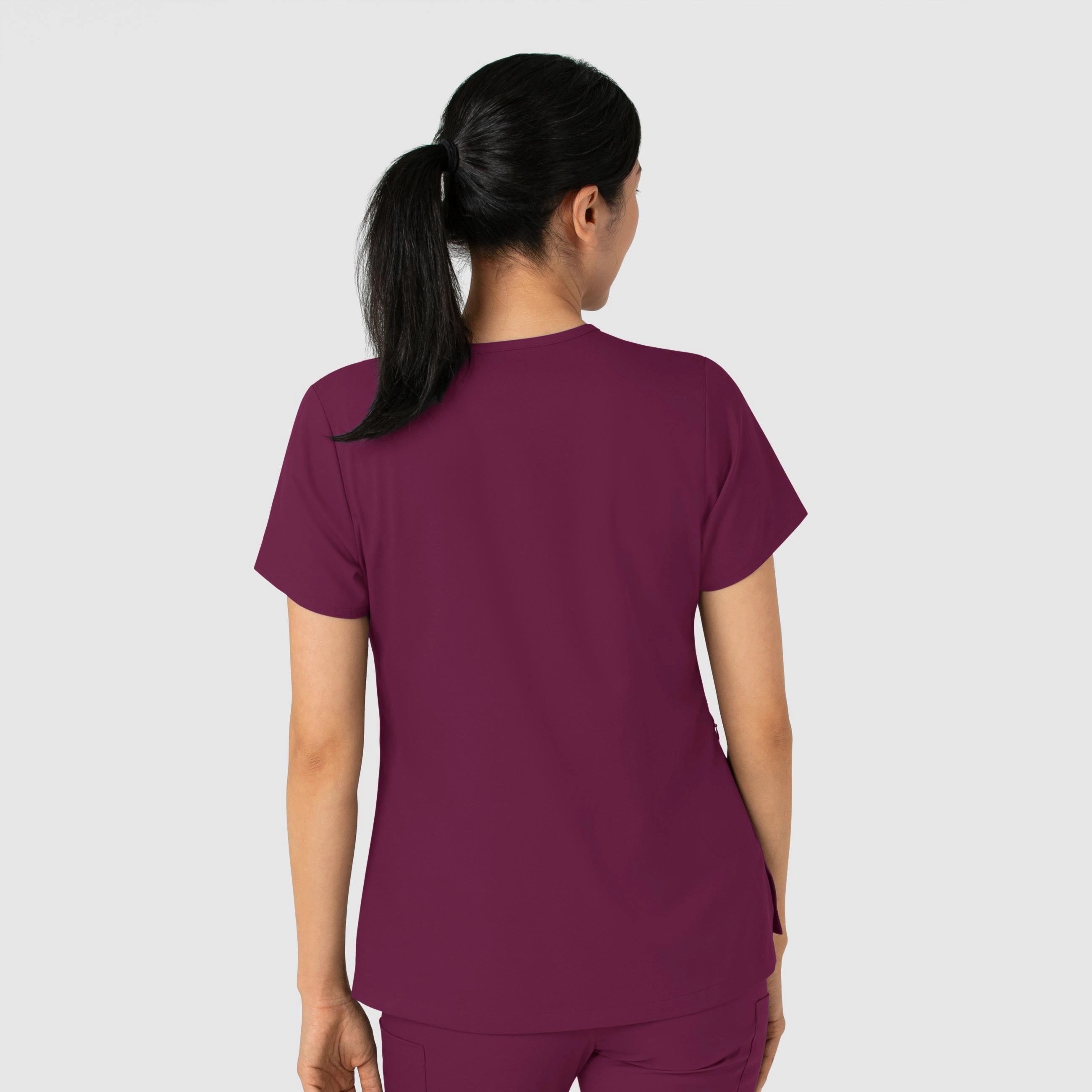 Boundless Women's Tuck-In Scrub Top - Wine