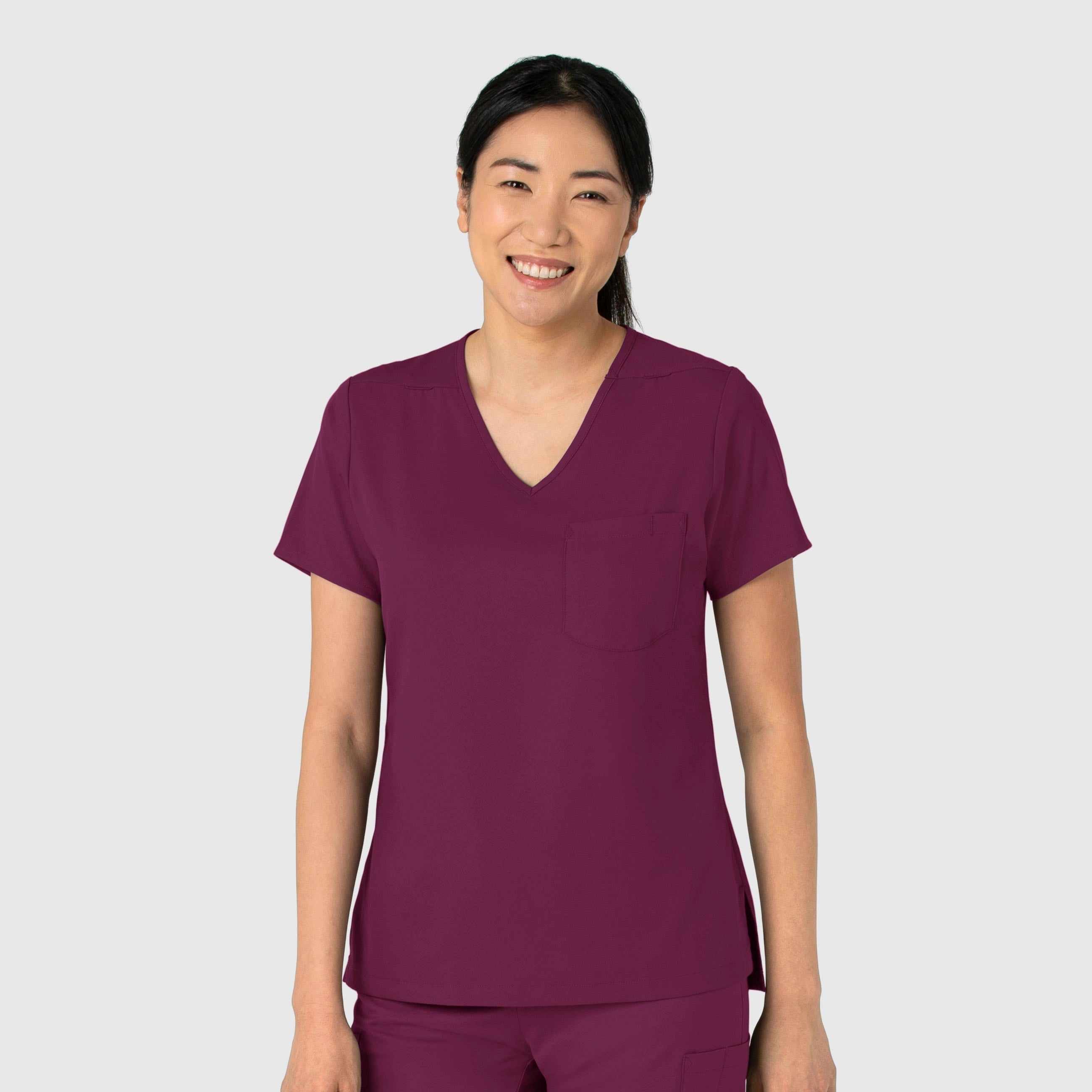Boundless Women's Tuck-In Scrub Top - Wine