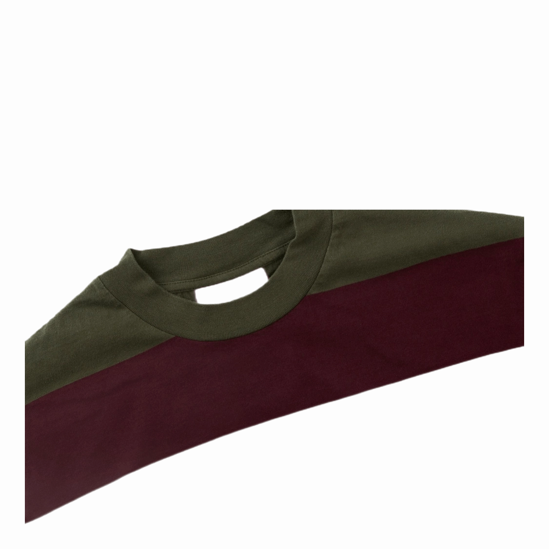 Boxy Tee Long Sleeve Burgundy Stripe