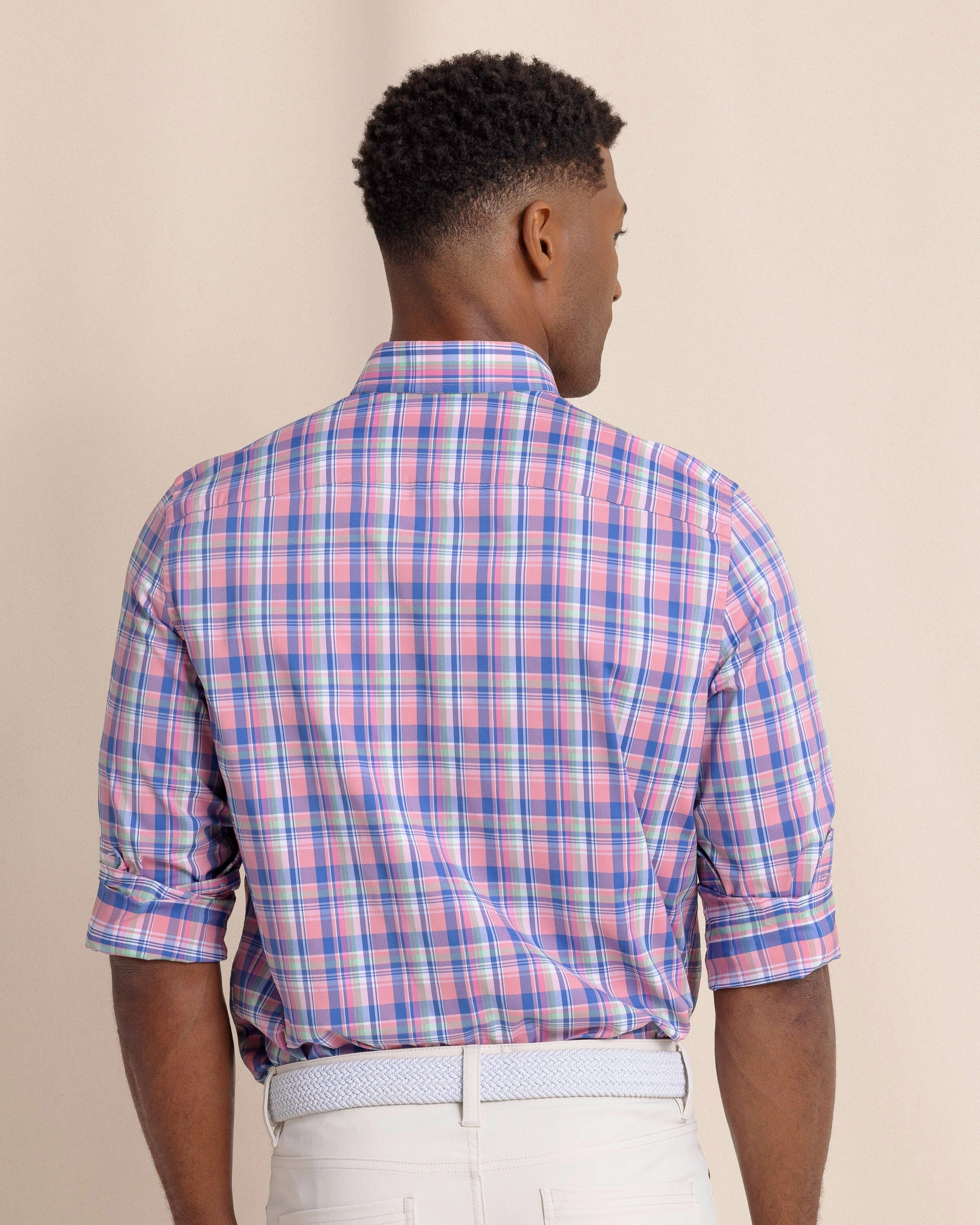 brrr°® Intercoastal Charlesfort Plaid Long Sleeve Sport Shirt