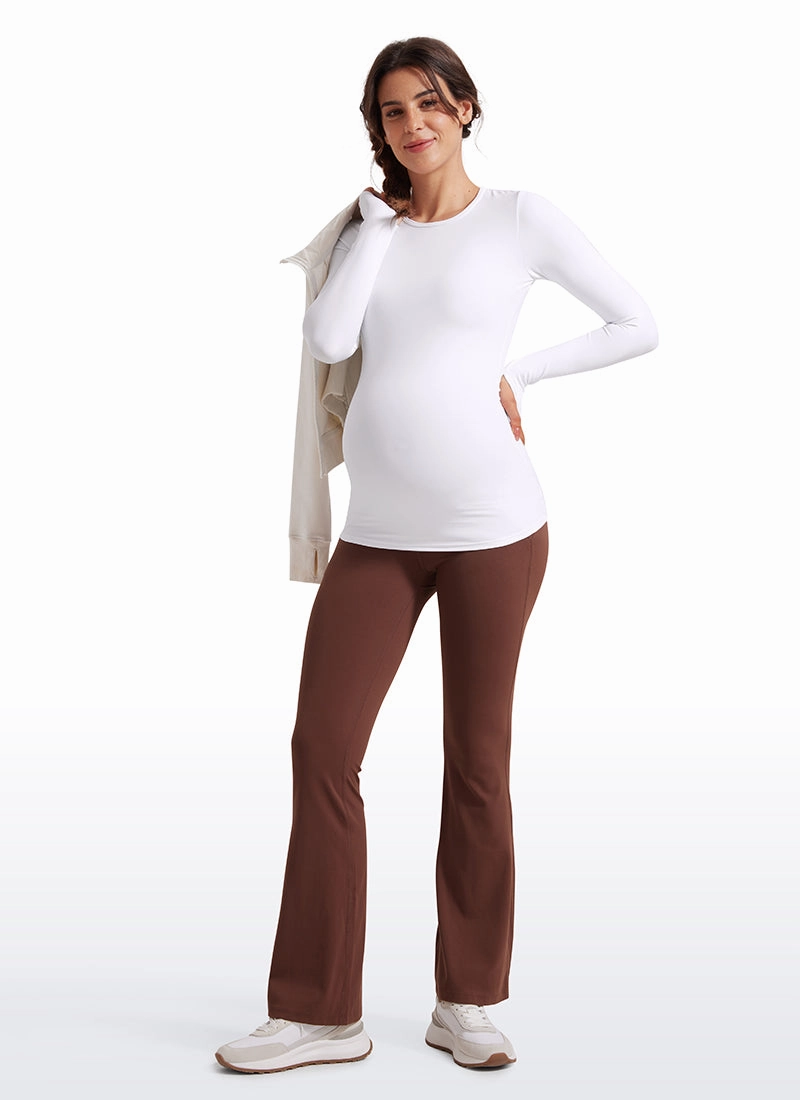 Butterluxe Long Sleeve Maternity Crewneck T-Shirts