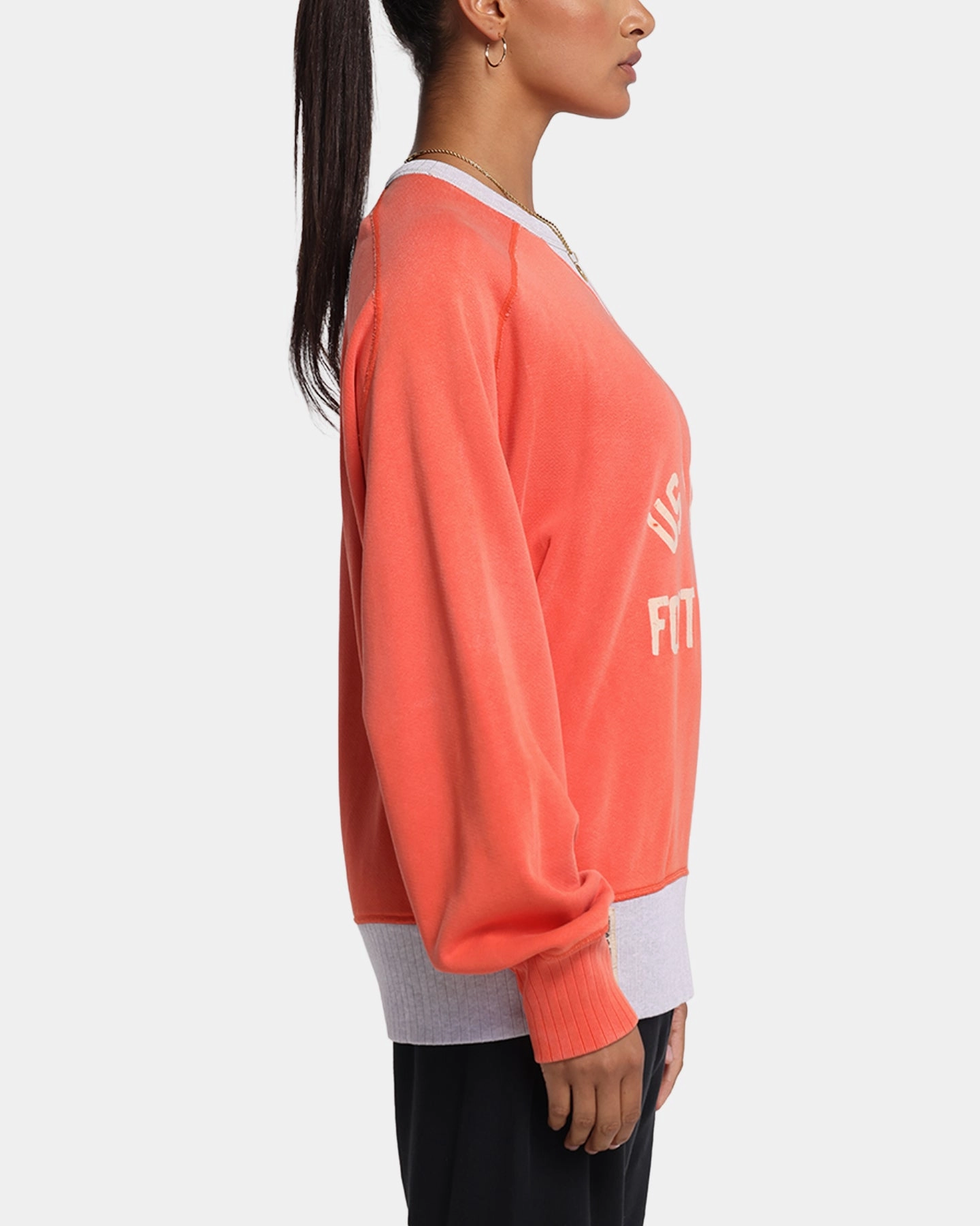Champion 50's Saddle Crew Sweatshirt Team Red Scarlet
