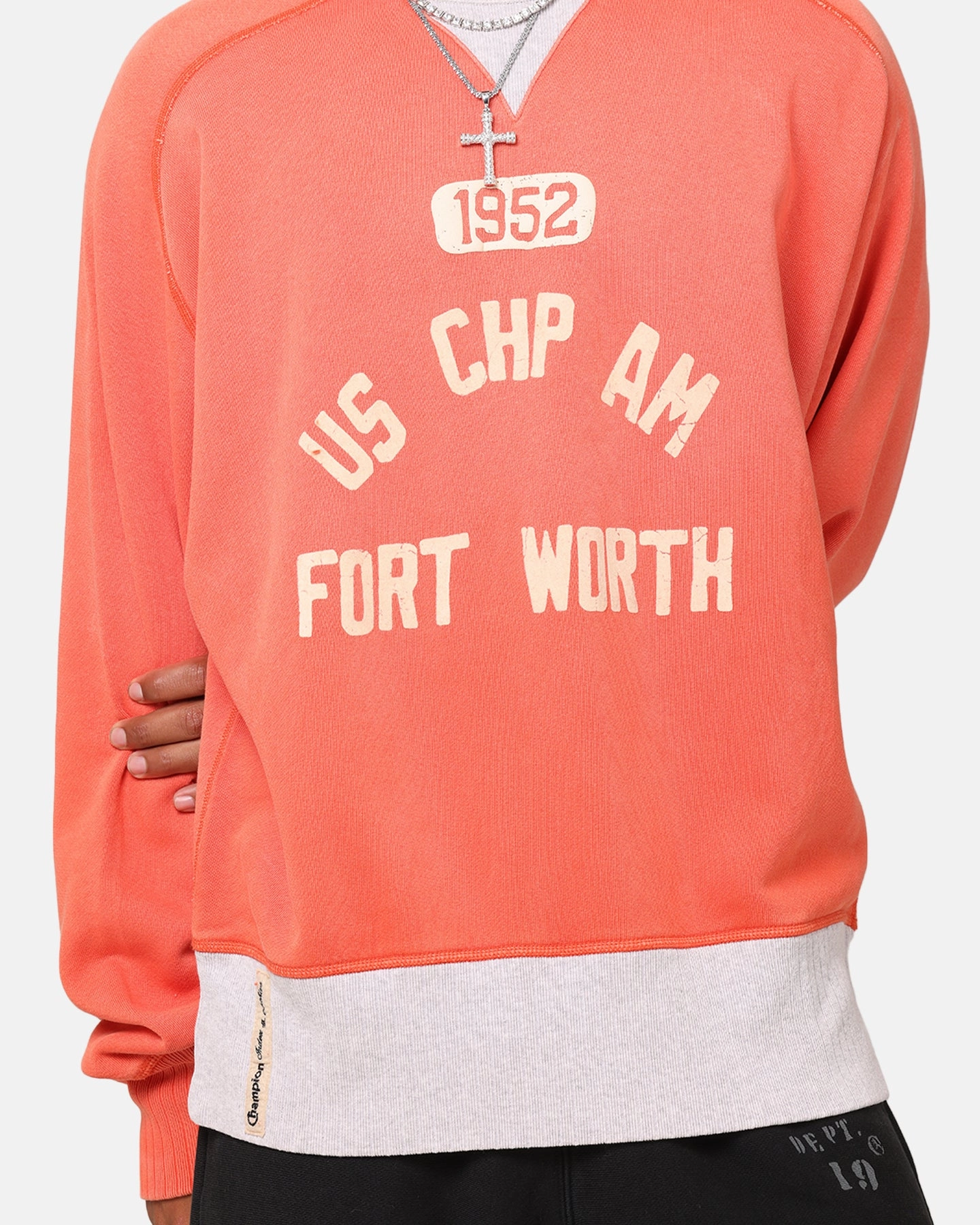 Champion 50's Saddle Crew Sweatshirt Team Red Scarlet