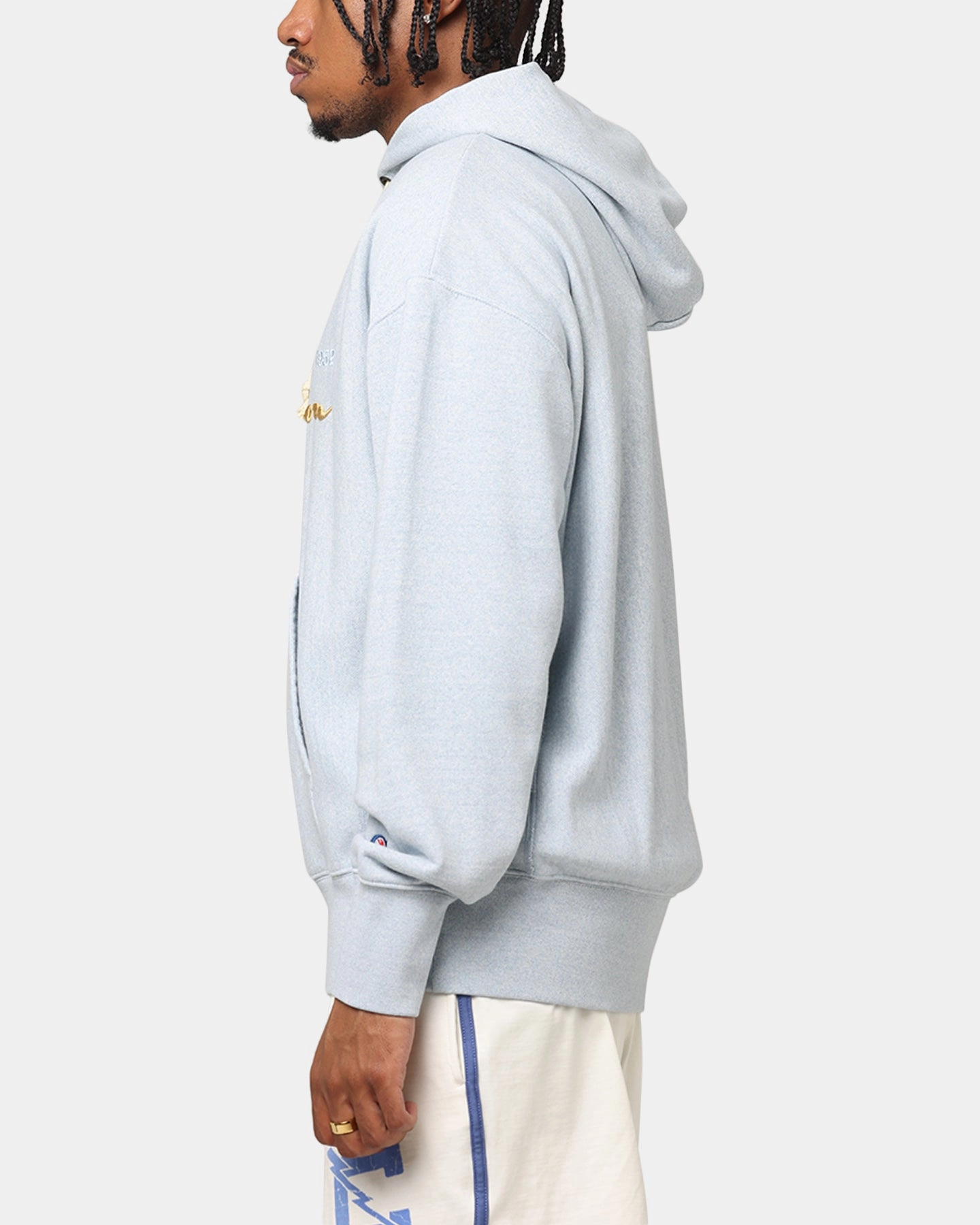 Champion Vintage Logo Sweatshirt Hoodie Oxford Grey Heather