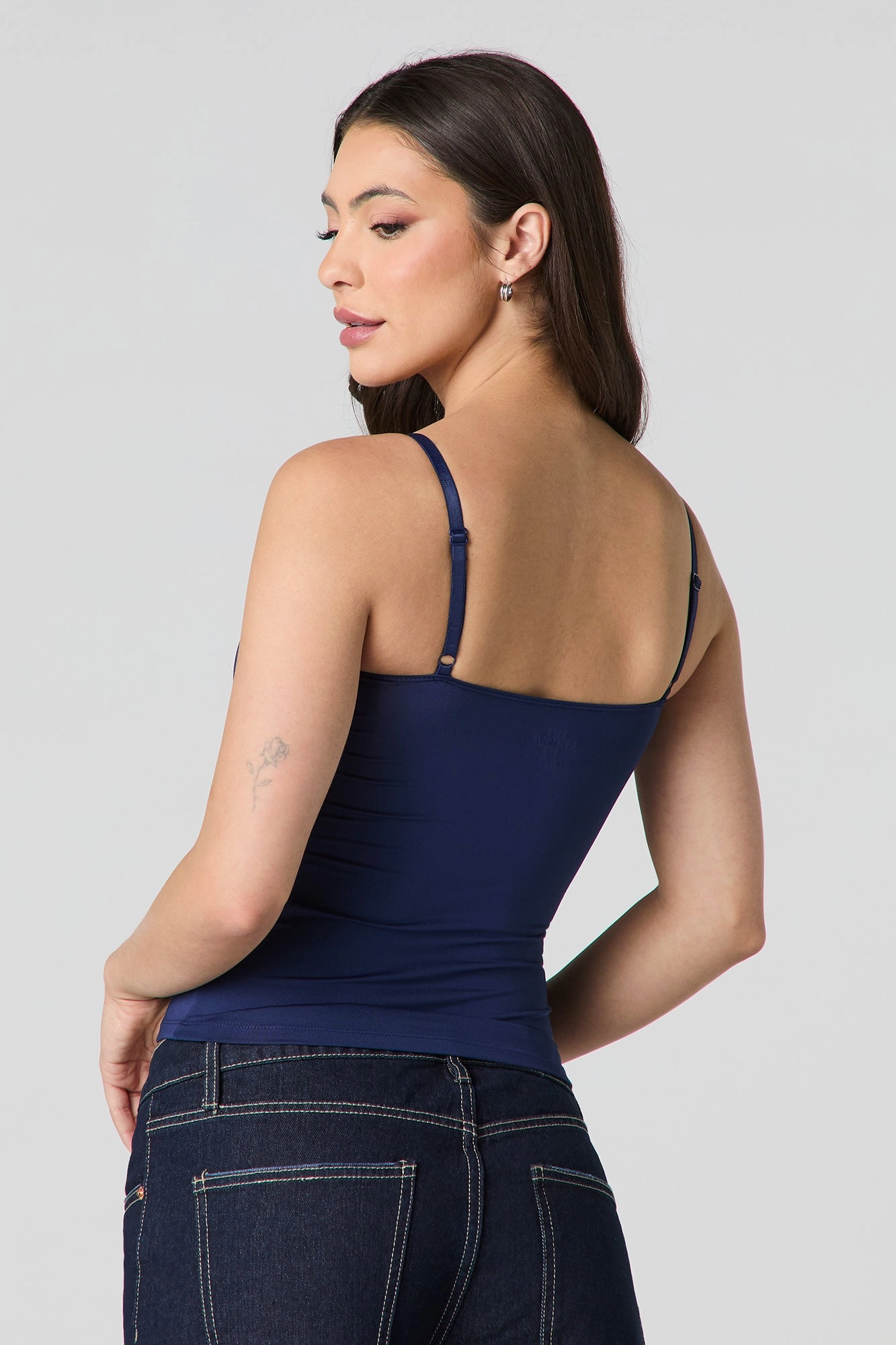Contour Lace Trim Cami with Built-In Cups