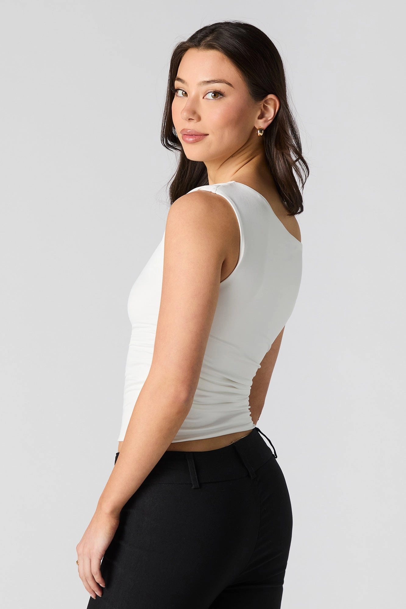 Contour One Shoulder Ruched Top