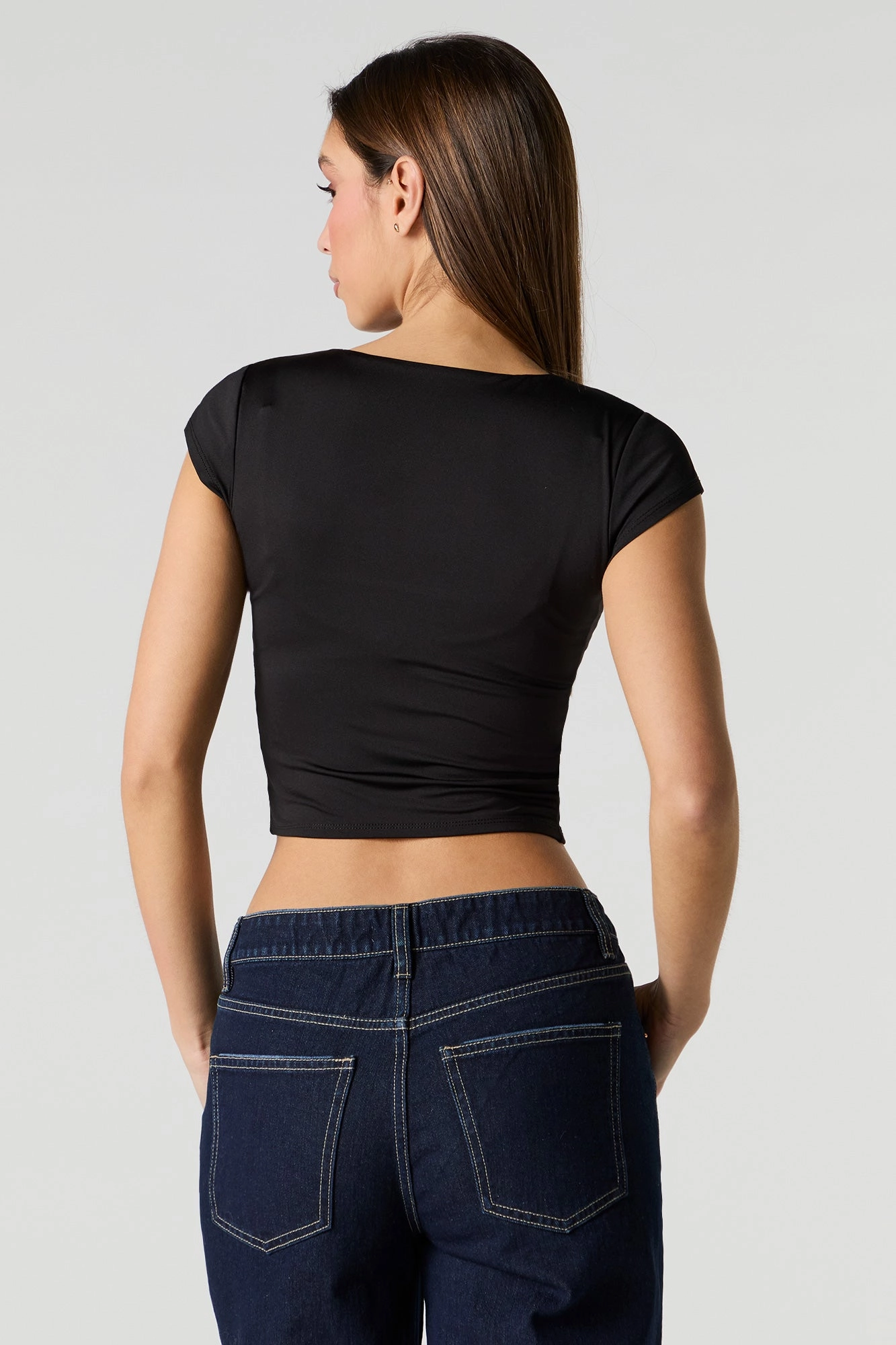 Contour Square Neck Cap Sleeve Top