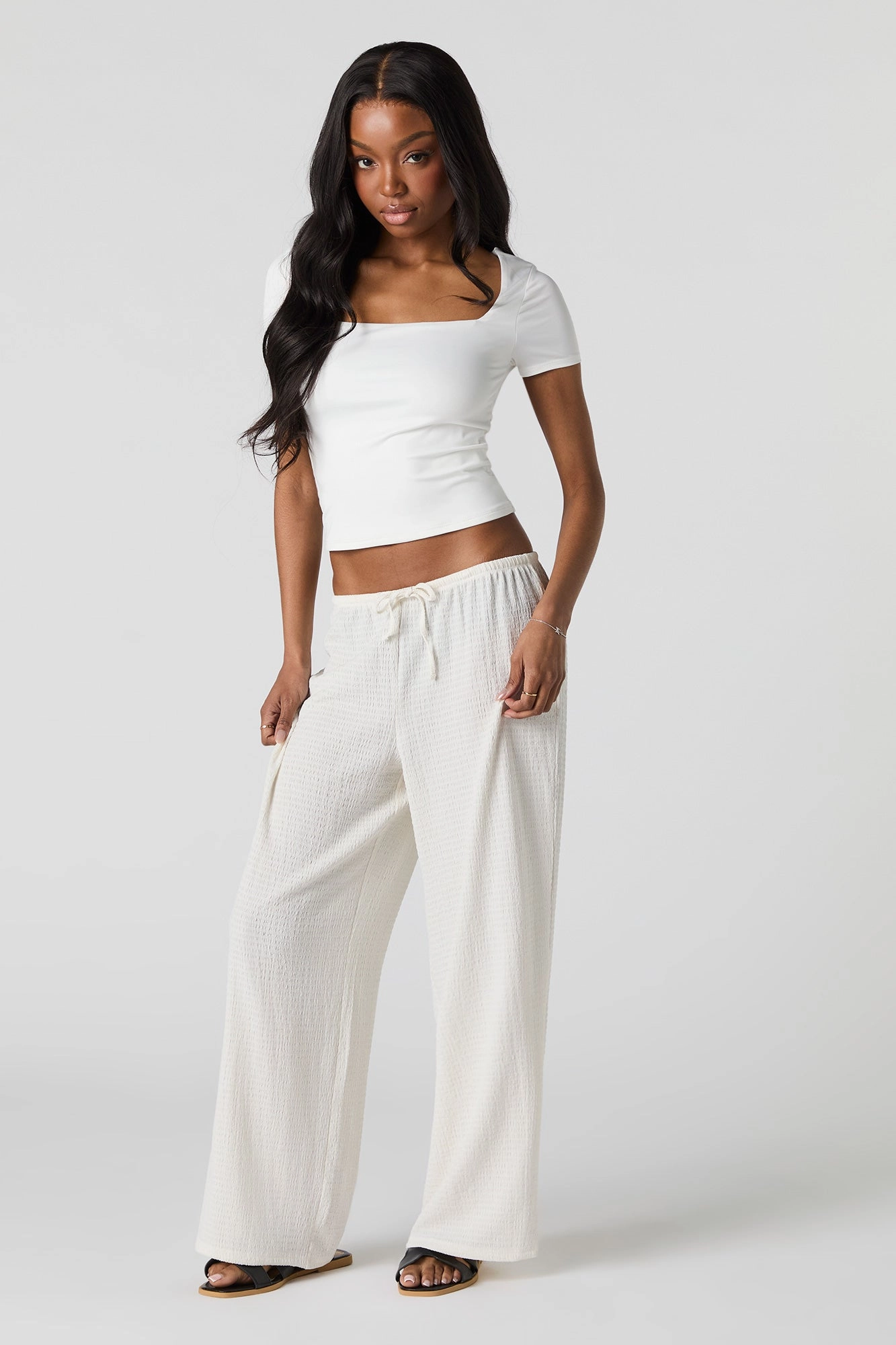 Contour Square Neck Short Sleeve Top