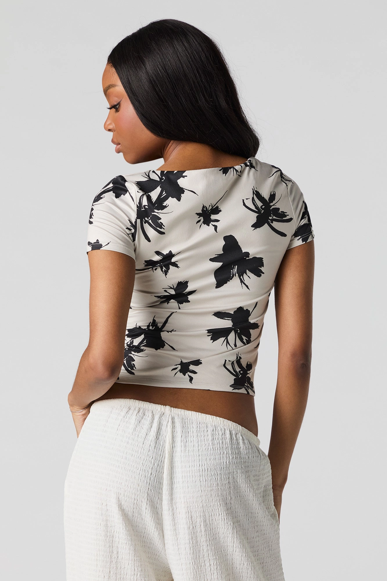 Contour Square Neck Short Sleeve Top