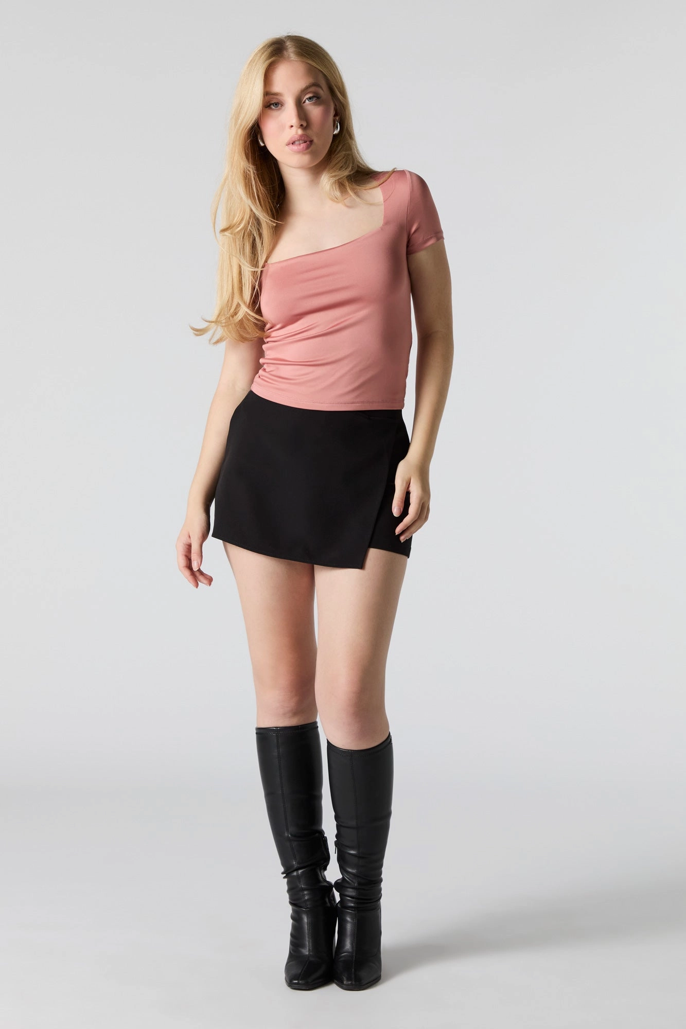 Contour Square Neck Short Sleeve Top